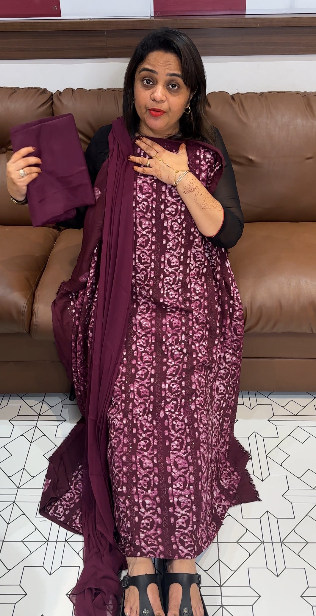 BATIK PRINTED UNSTITCHED SALWAR SUITS - IHA 23935