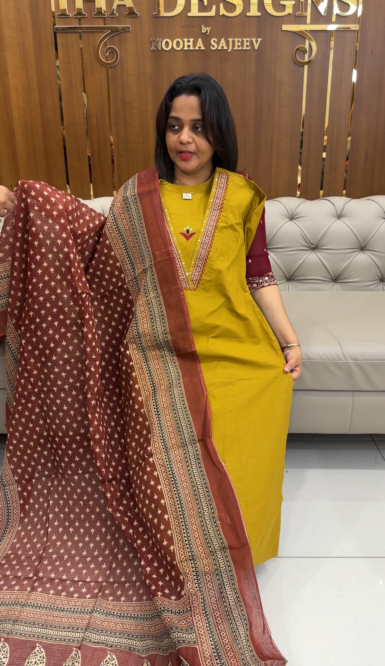 COTTON TOP, BOTTOM AND DUPATTA - IHA 25236