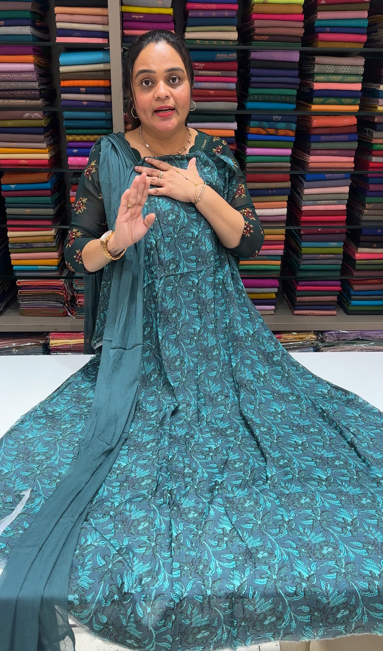 PLATINUM CHIFFON UNSTITCHED SALWAR SUITS - IHA 26509