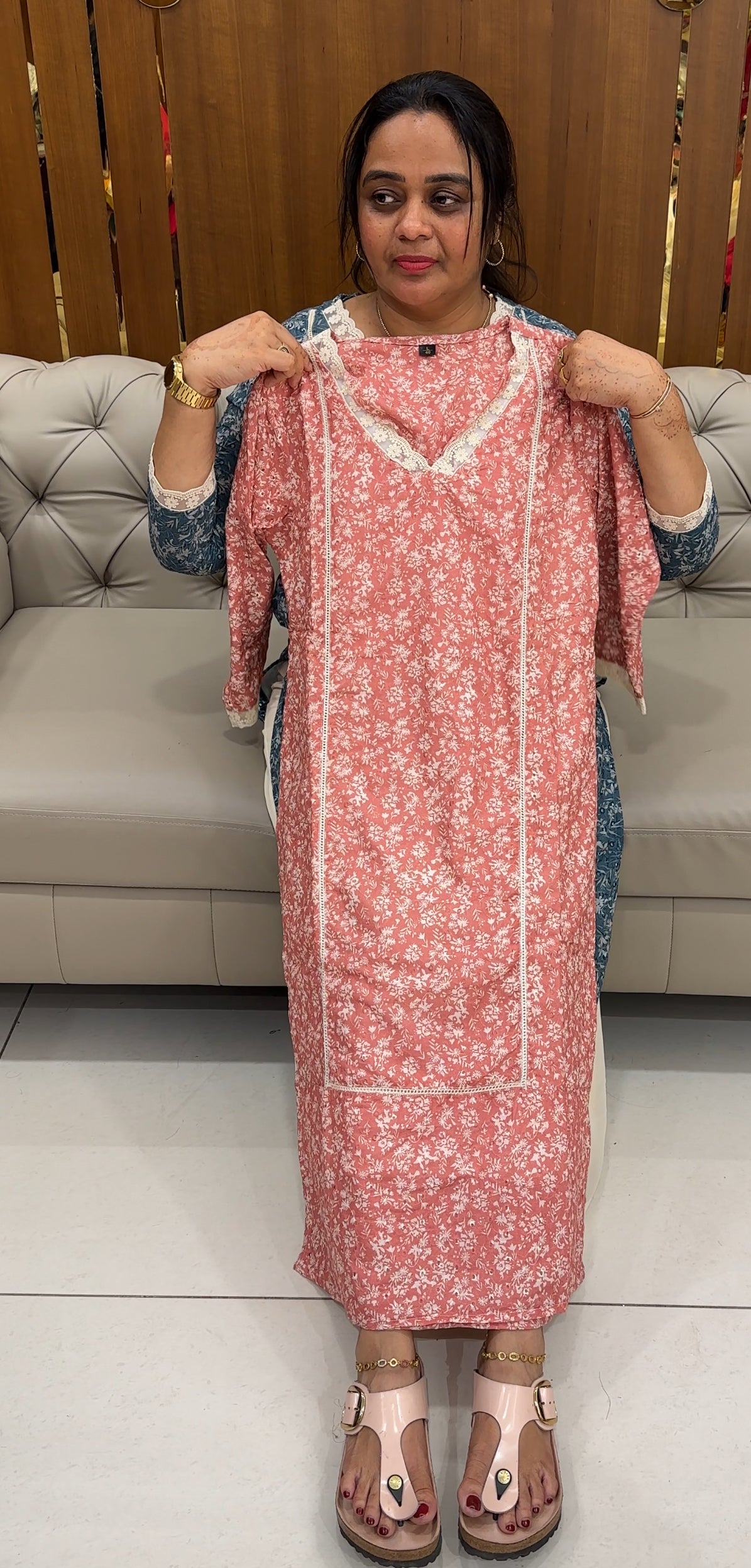 PRINTED COTTON TOP AND BOTTOM - IHA 27621