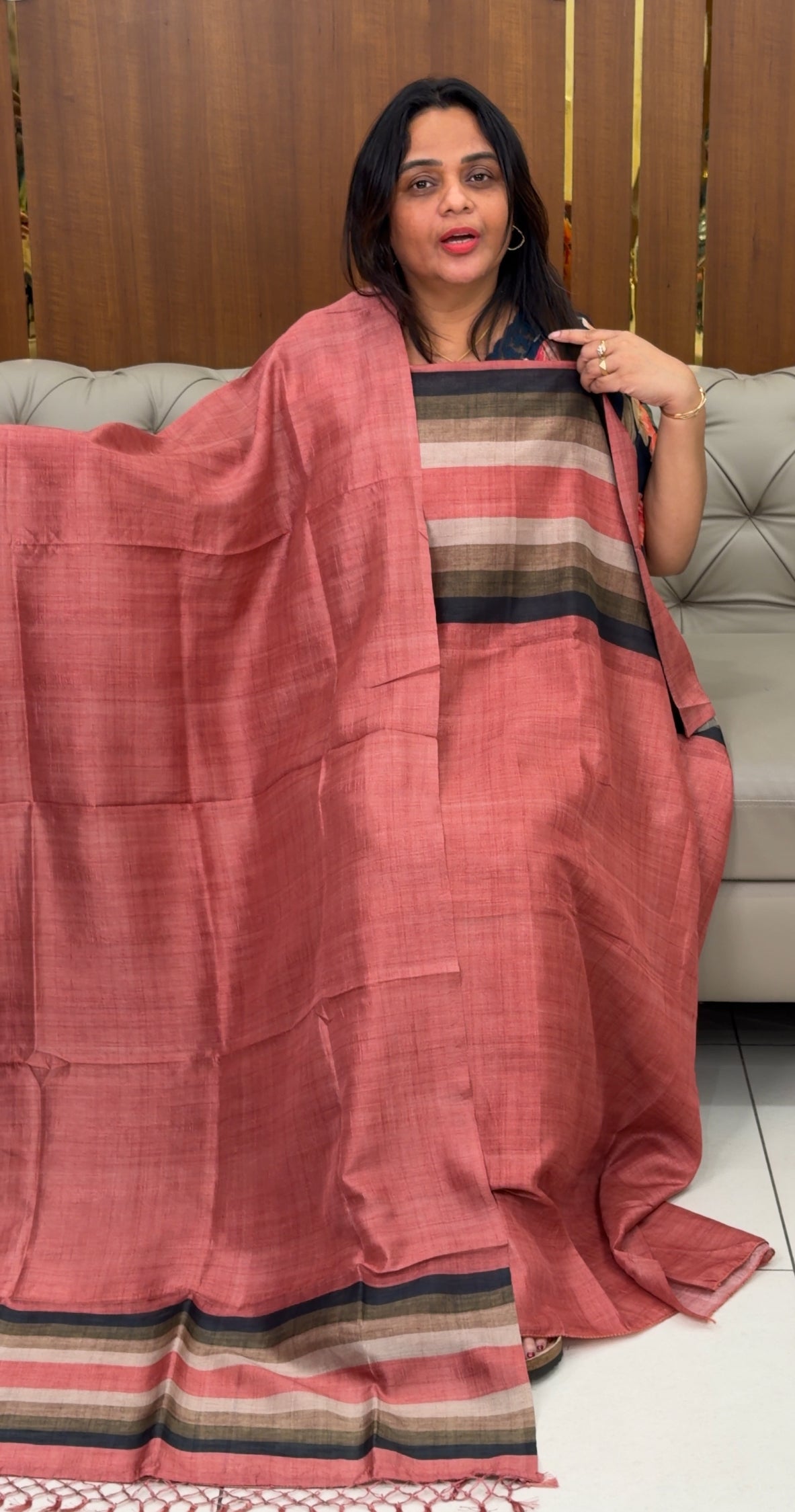 SEMI RAW SILK UNSTITCHED SALWAR SUITS - IHA 28973