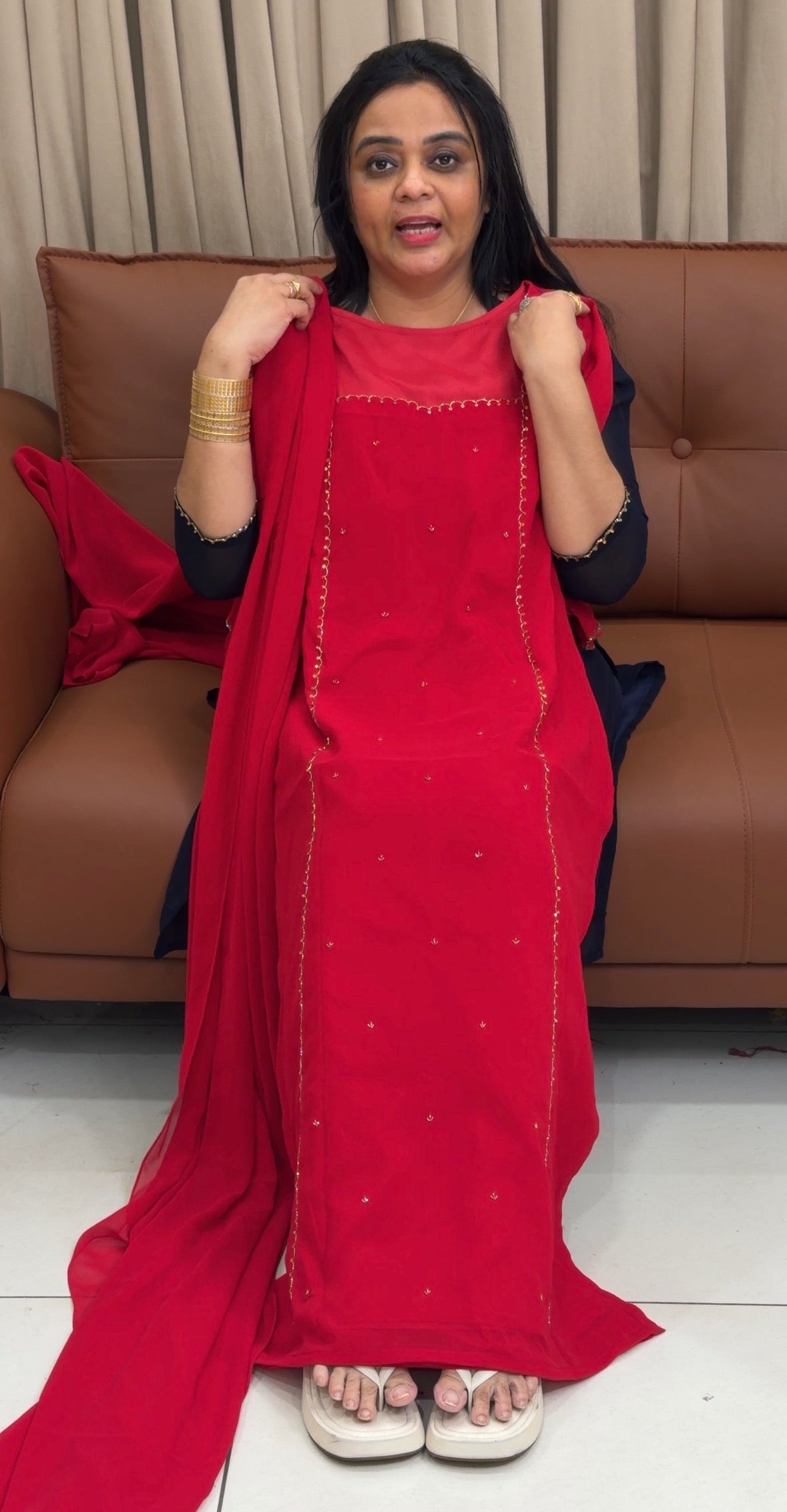 IHA'S IN-HOUSE GEORGETTE UNSTITCHED SALWAR SUITS - IHA 34962