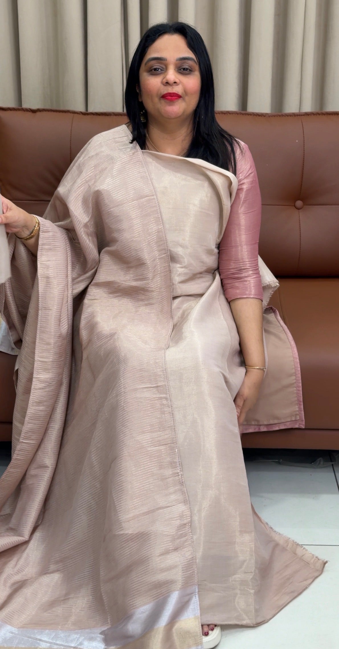 TISSUE UNSTITCHED SALWAR SUITS - IHA 34005