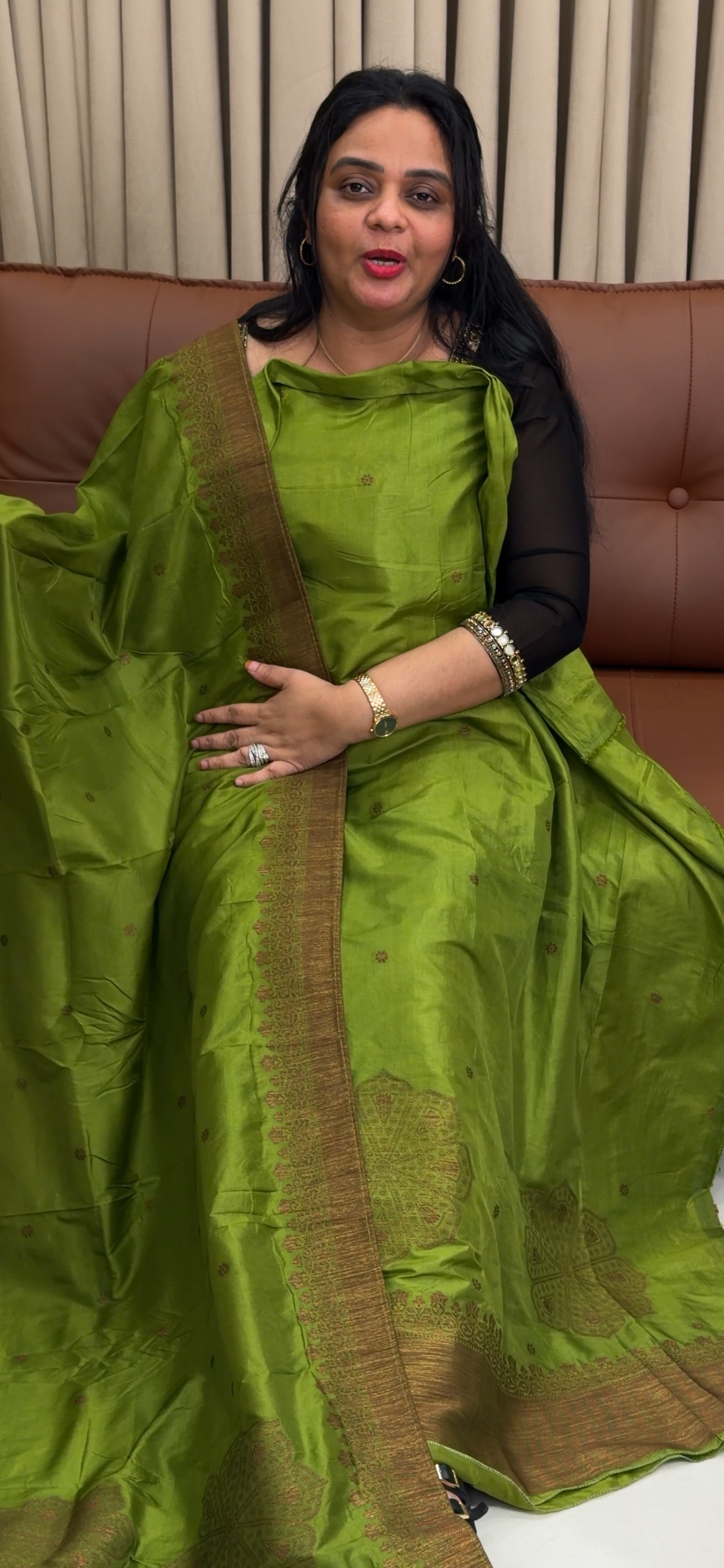SEMI BANARASI UNSTITCHED SALWAR SUITS - IHA 34629
