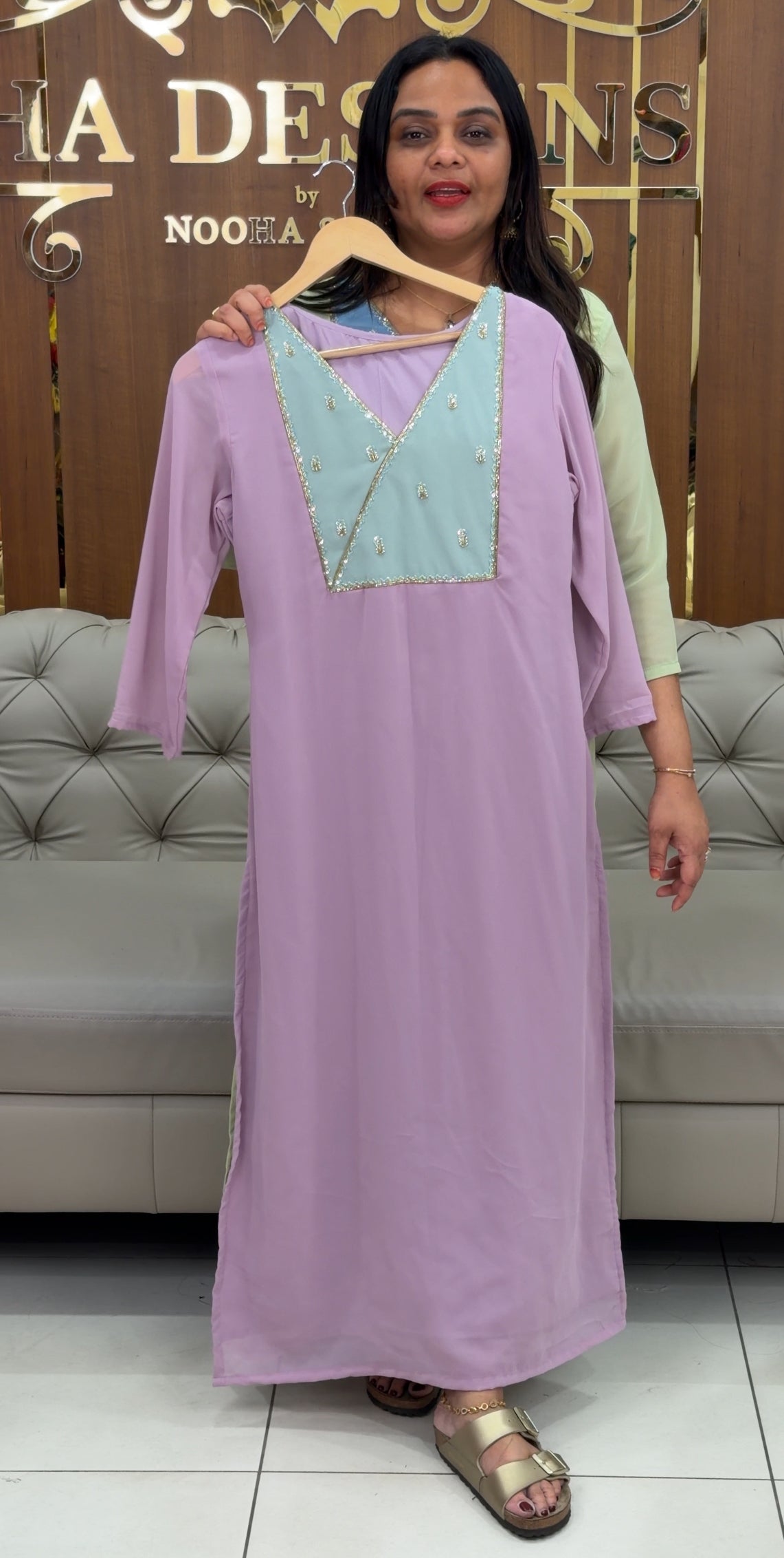 IHA'S IN-HOUSE HAND WORKED SLITTED TOPS - IHA 33544