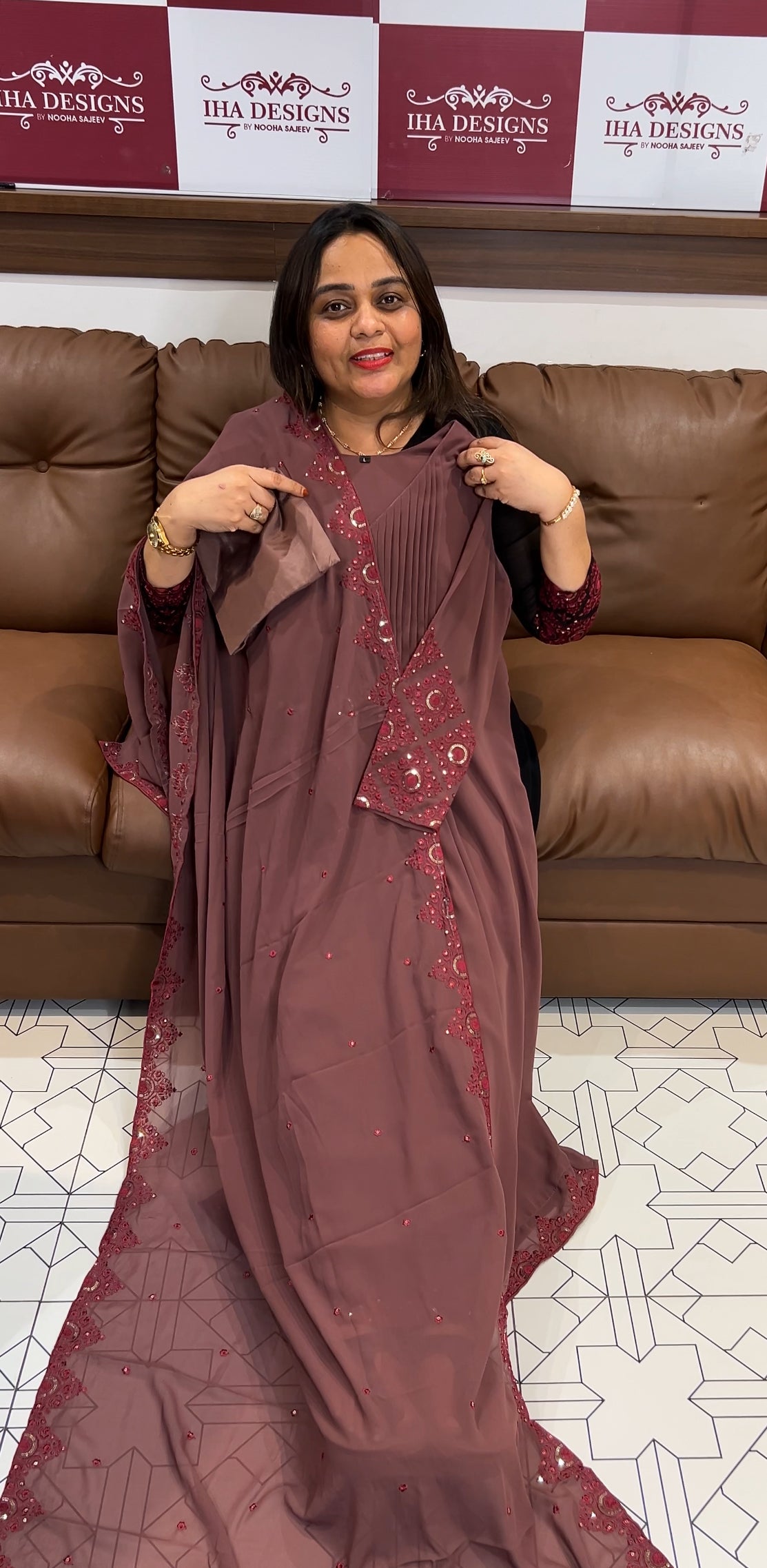 PARTY WEAR ALINE TOP,BOTTOM AND DUPATTA- IHA 23669