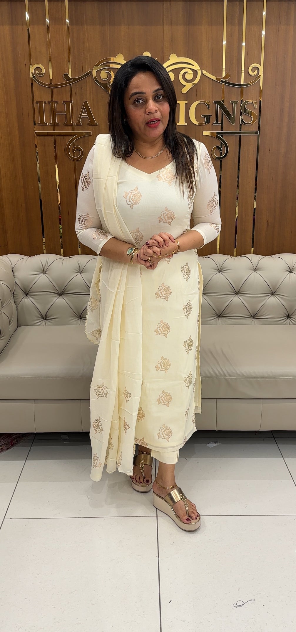 MALAI CHANDERI UNSTITCHED SALWAR SUITS - IHA 25776