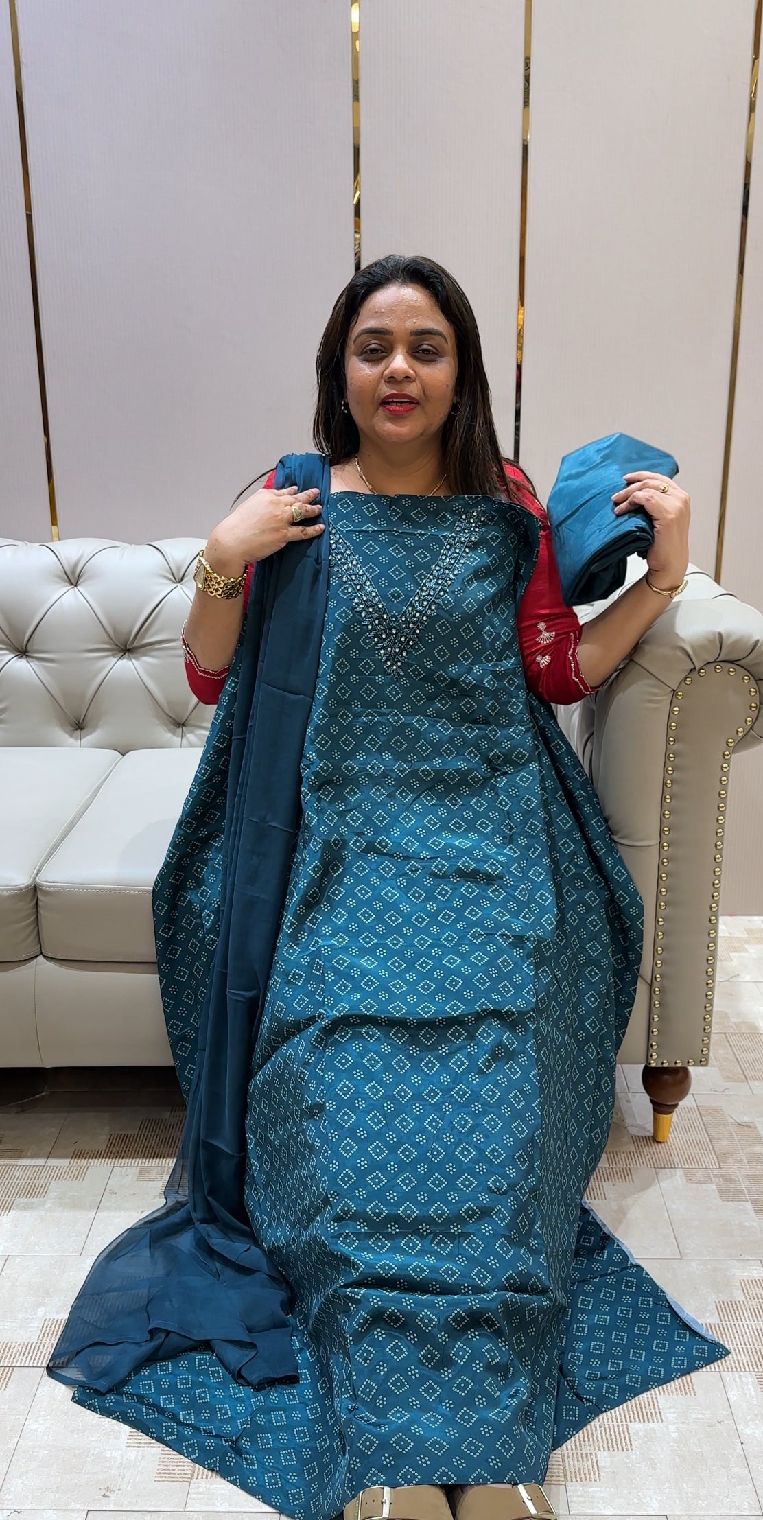 CRAPE SILK UNSTITCHED SALWAR SUITS - IHA 25128