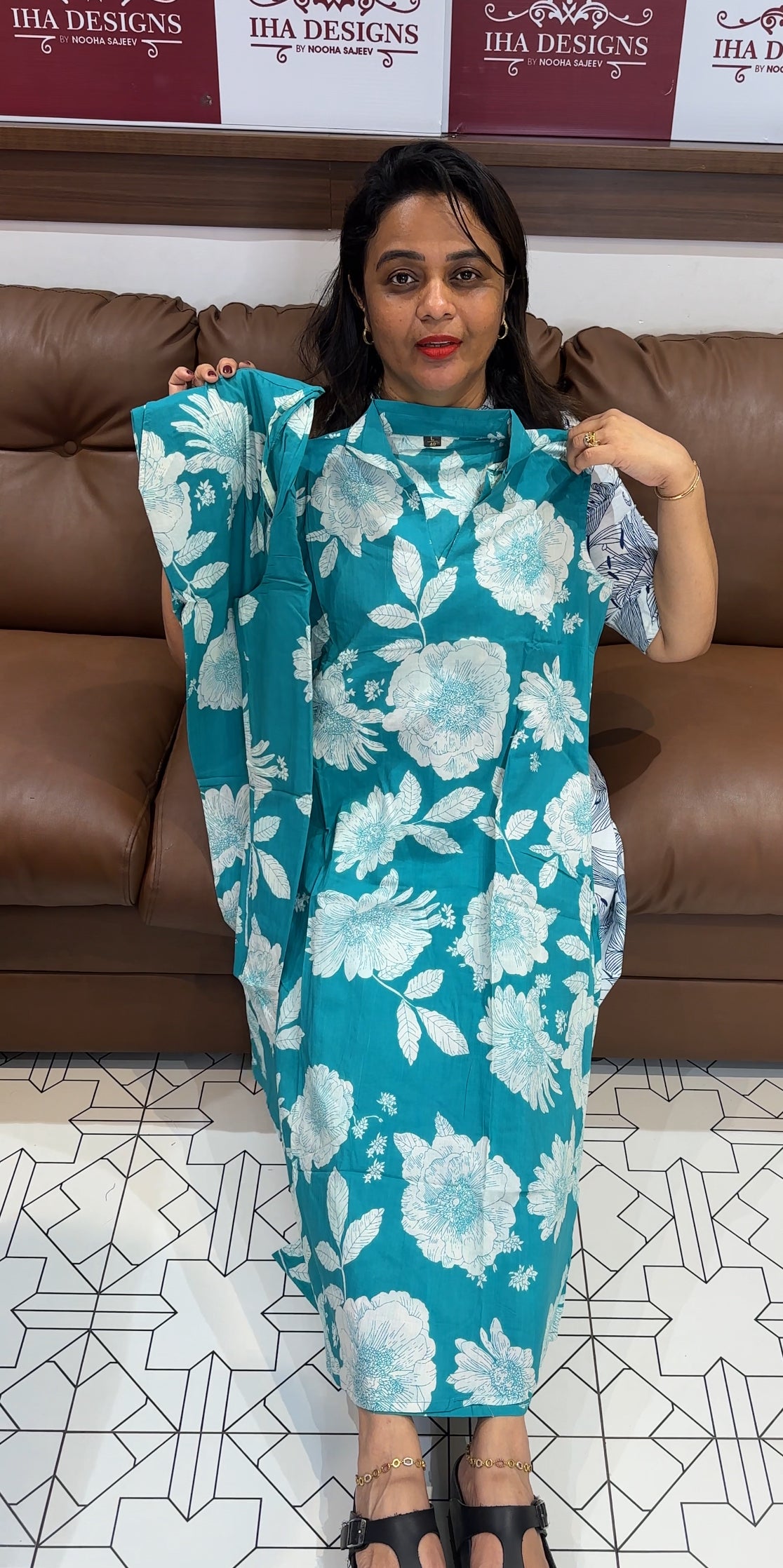 COTTON PRINTED TOP AND BOTTOM - IHA 25509