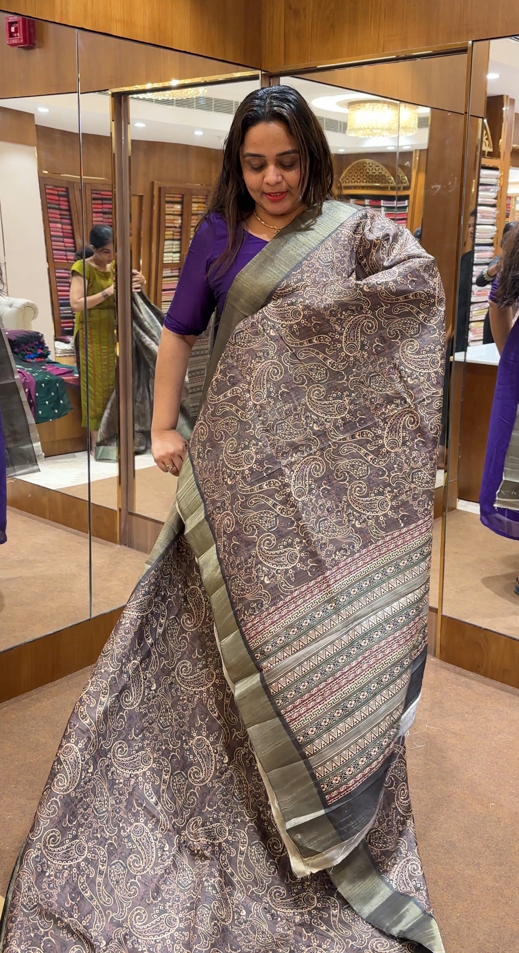 SEMI TUSSUR SAREES - IHA 23119