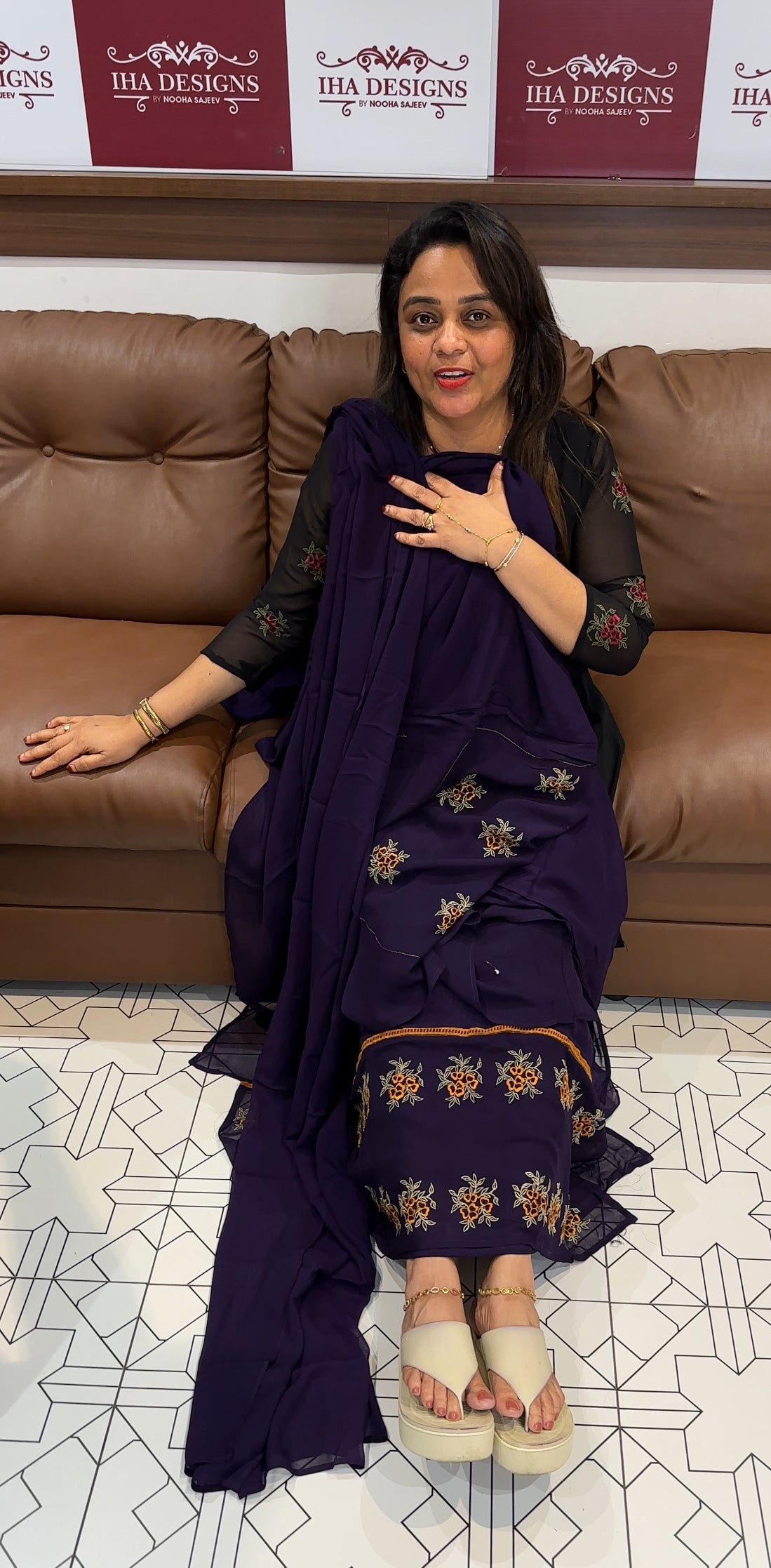 IHA'S IN-HOUSE DESIGNER TOP,.BOTTOM AND DUPATTA - IHA 24804
