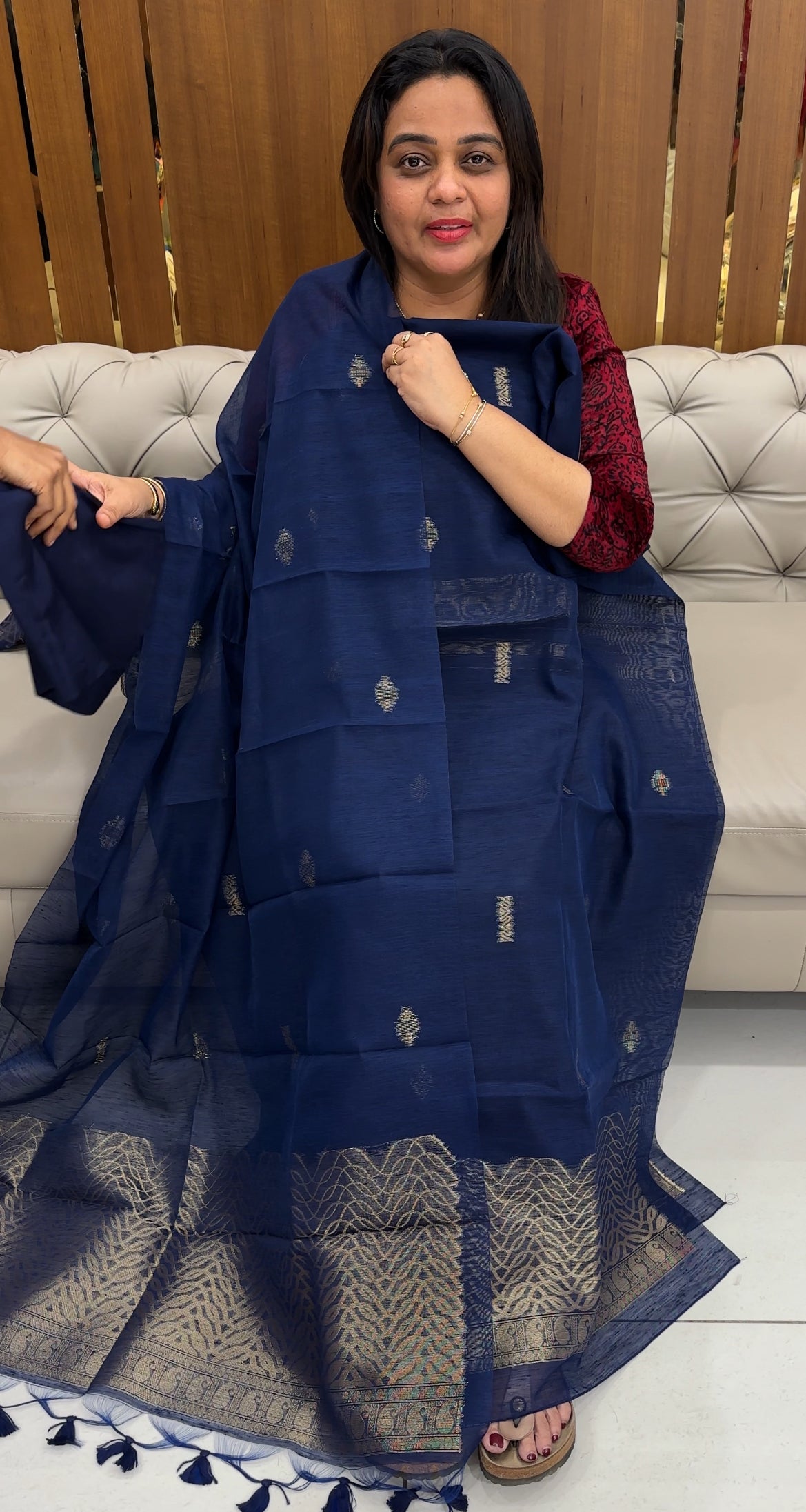 SEMI DUPION UNSTITCHED SALWAR SUITS - IHA 26381