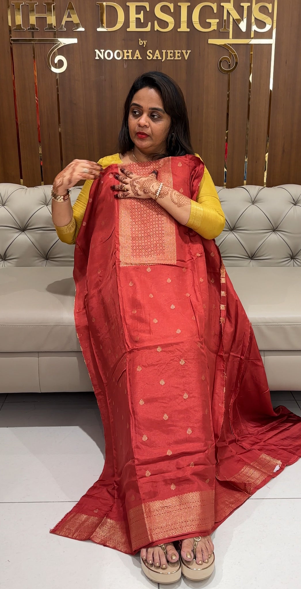 BANARASI UNSTITCHED SALWAR SUITS - IHA 23644