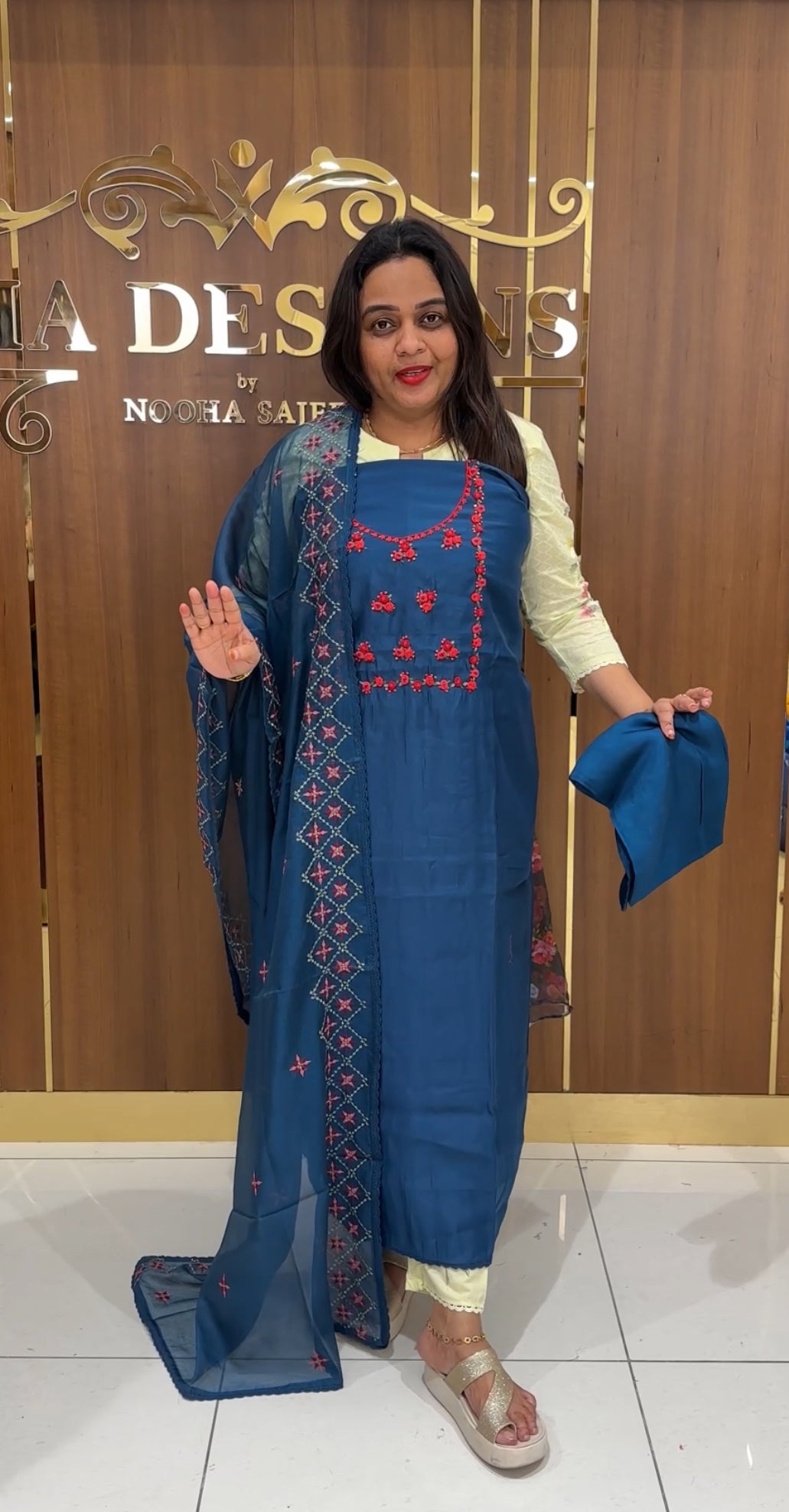 MODAL CHANDERI UNSTITCHED SALWAR SUITS - IHA 29385