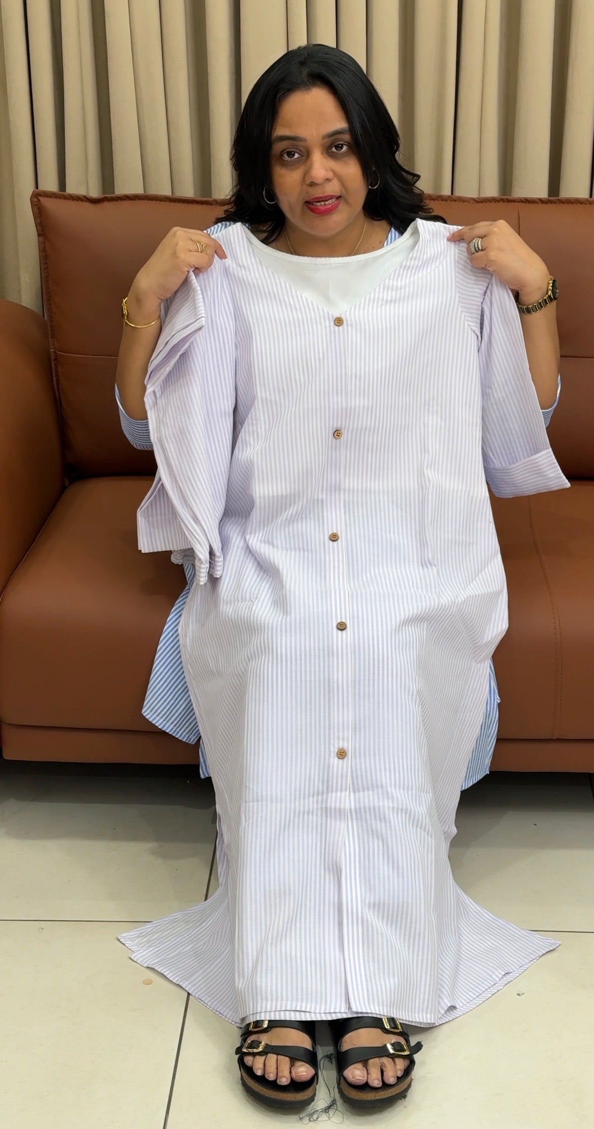 IHA'S IN-HOUSE HANDLOOM COTTON CO-ORDS SETS - IHA 35033