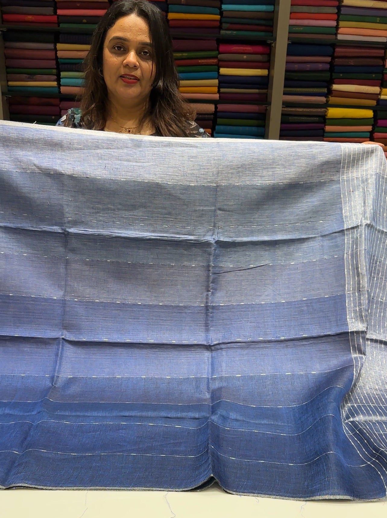 DESIGNER LINEN SAREES - IHA 22293