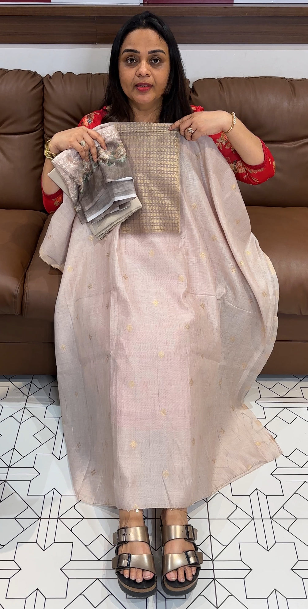 BANARASI UNSTITCHED SALWAR SUITS - IHA 23036