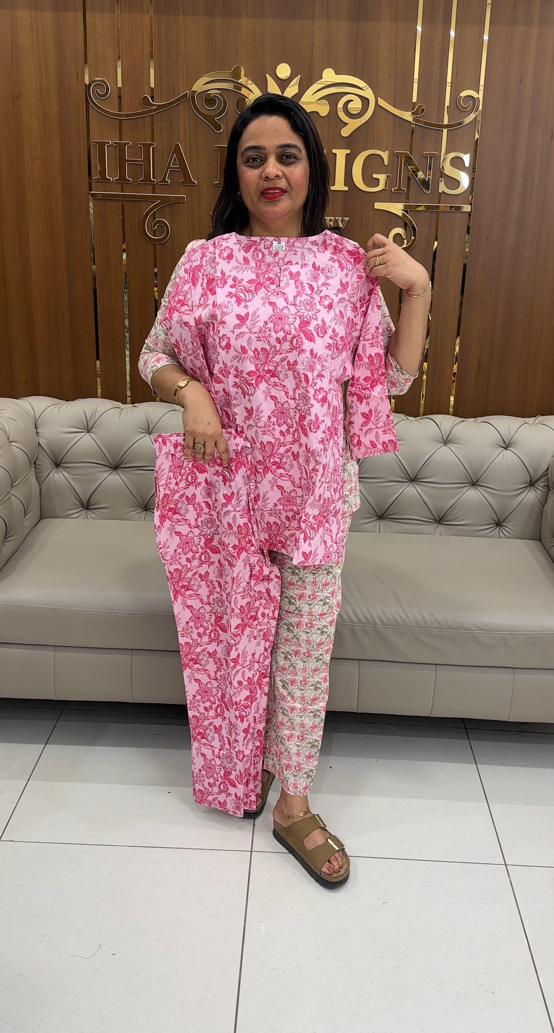 PRINTED COTTON SHORT CO-ORDS SETS - IHA 25375