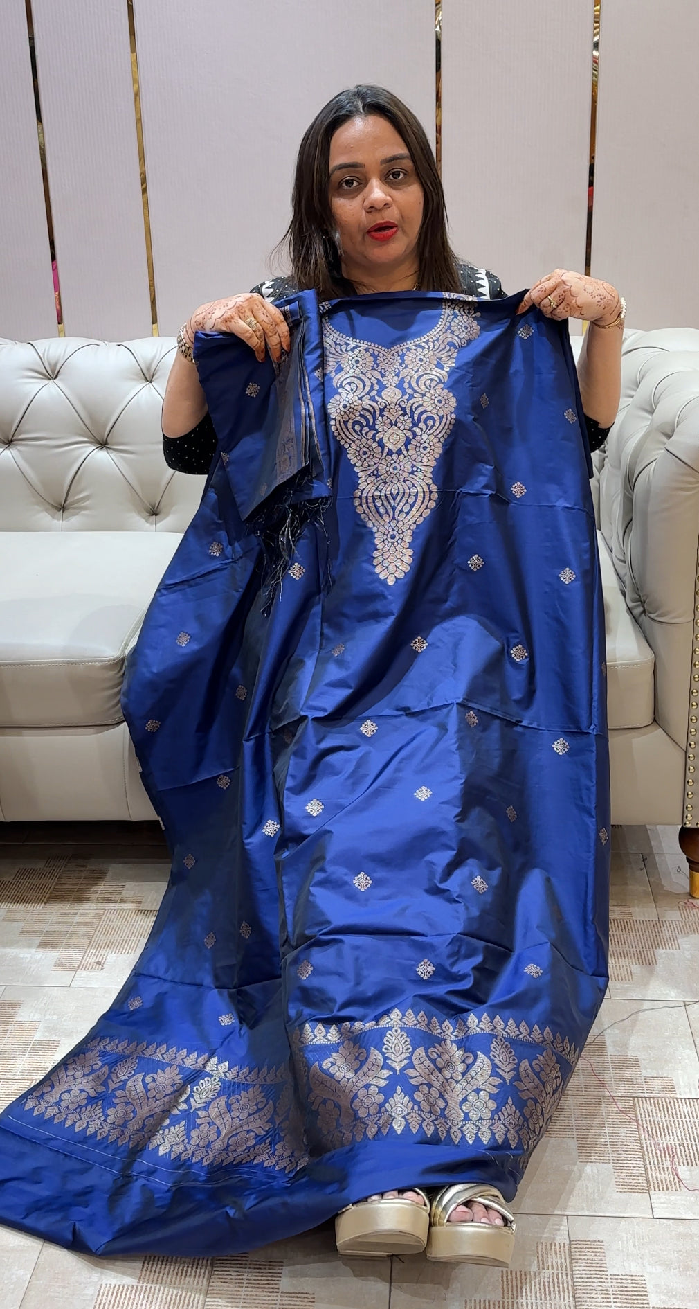 SEMI KATAN UNSTITCHED SALWAR SUITS - IHA 22032