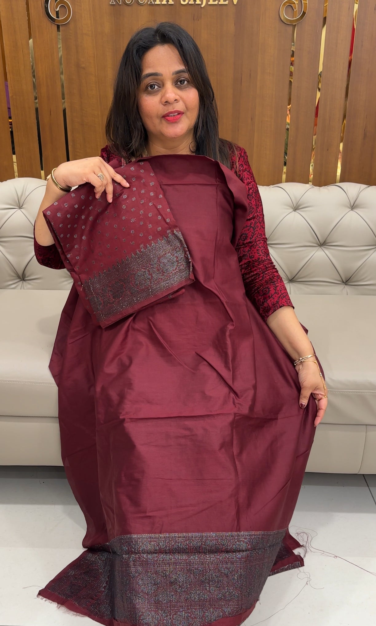 BANARASI UNSTITECHED SALWAR SUITS - IHA 25955