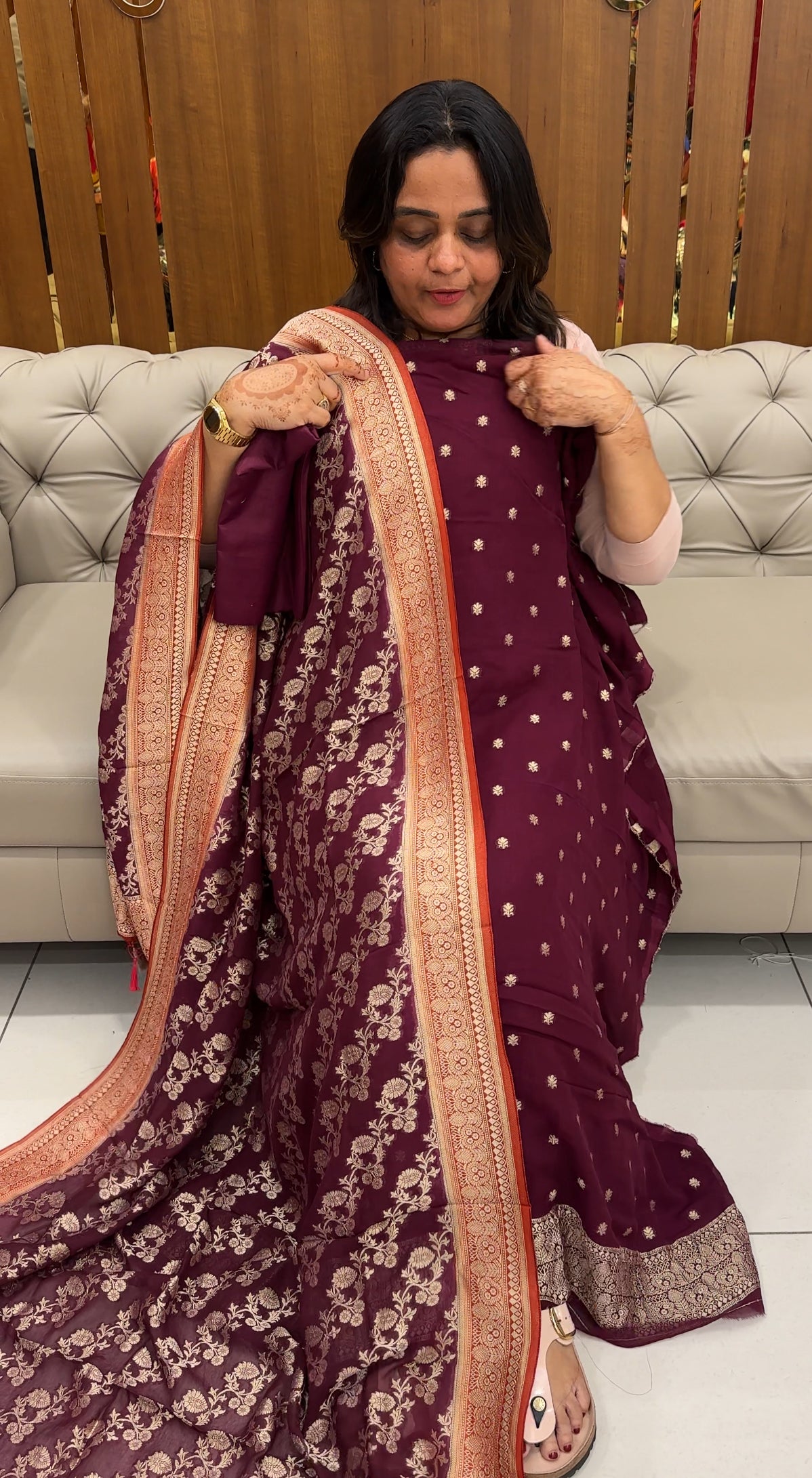 VISCOSE BANARASI UNSTITCHED SALWAR SUITS - IHA 27481