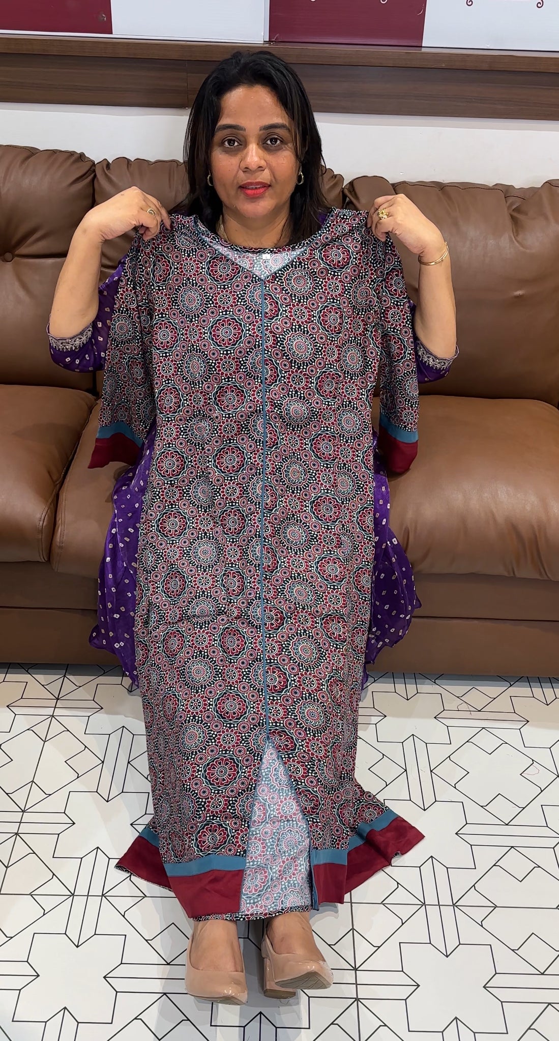 AJRAKH PRINTED RAYON TOPS - IHA 25452