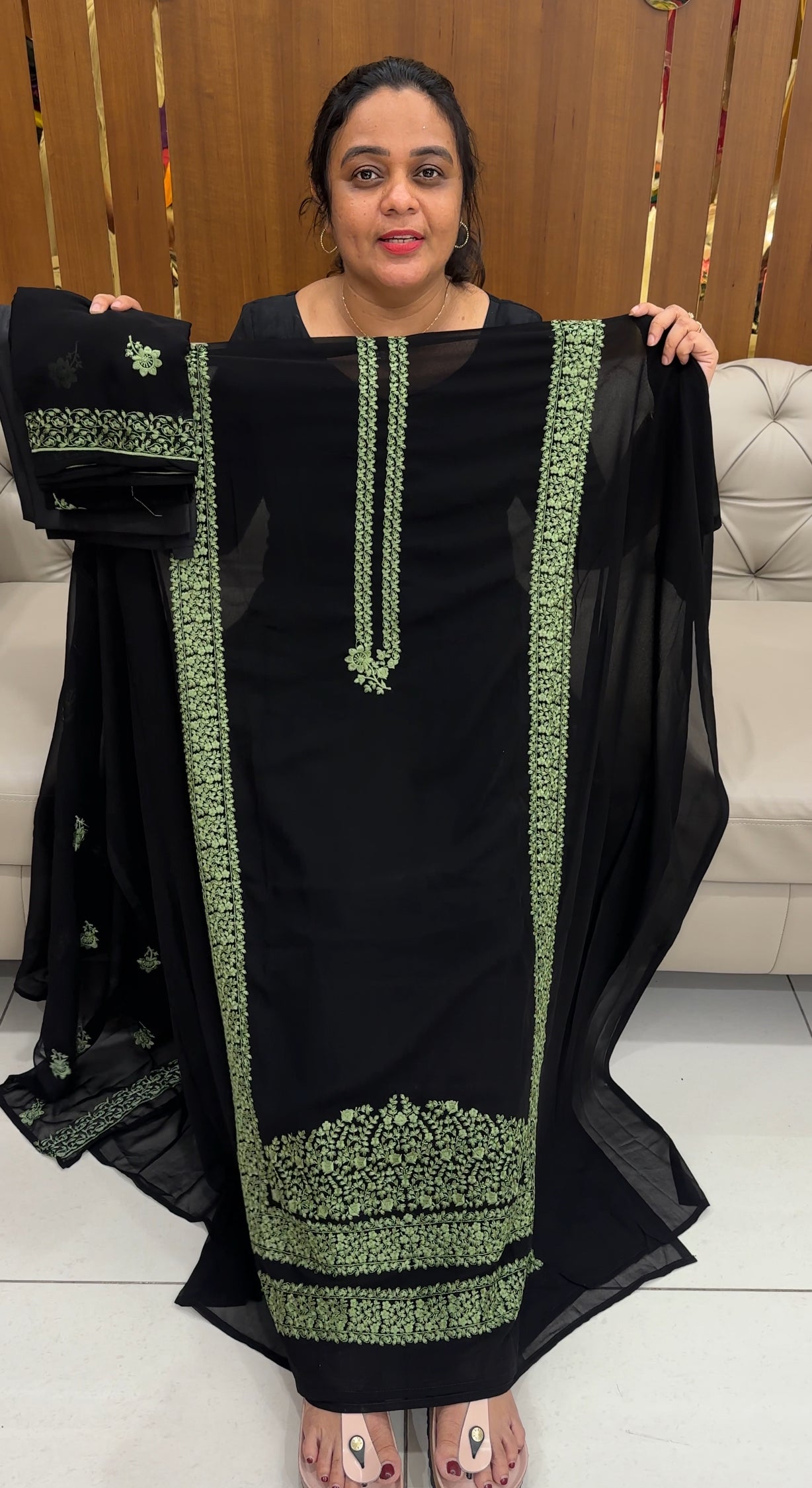 GEORGETTE UNSTITCHED SALWAR SUITS - IHA 26740