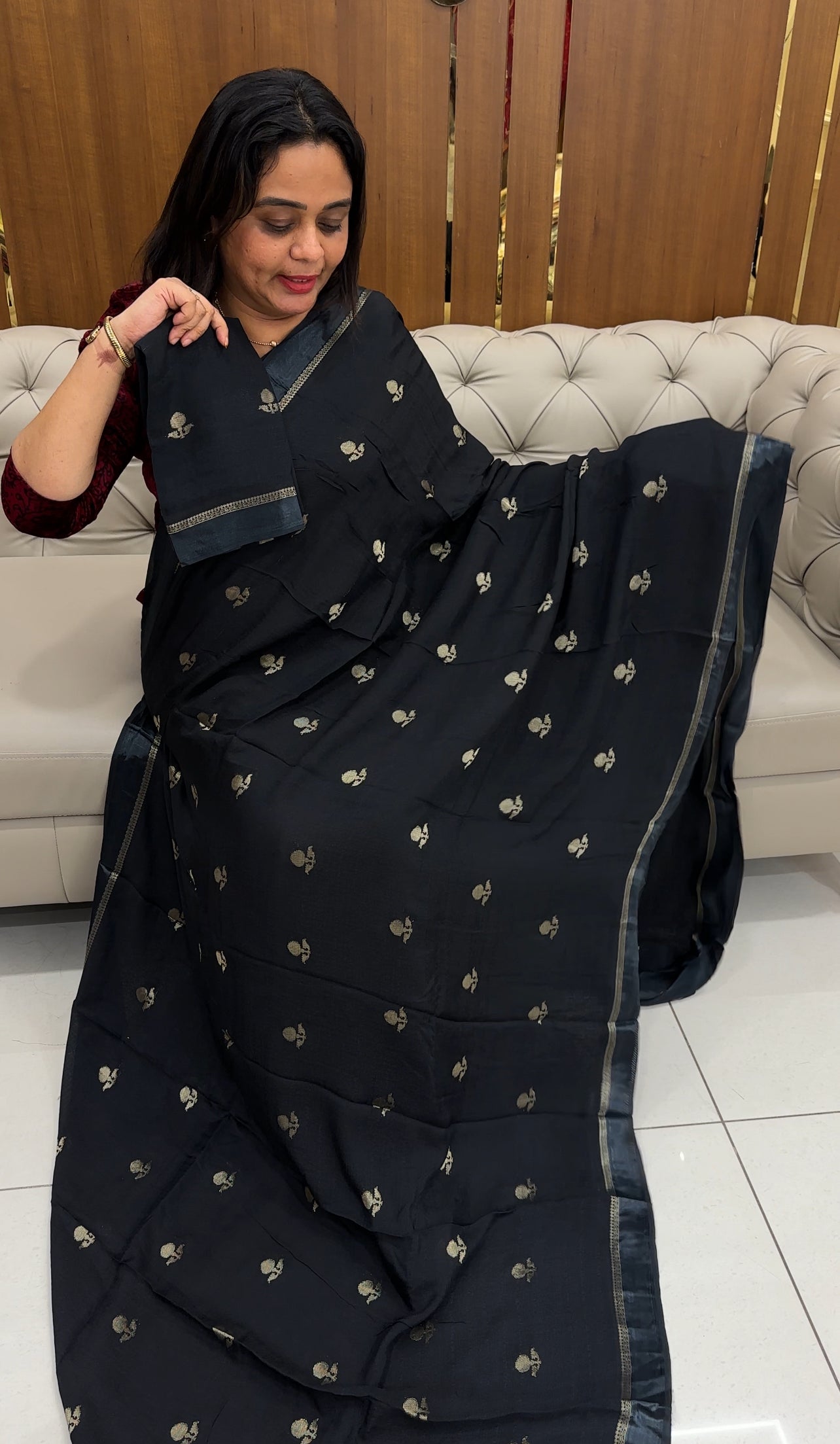FORWARD SEMI BANARASI SAREES - IHA 26994
