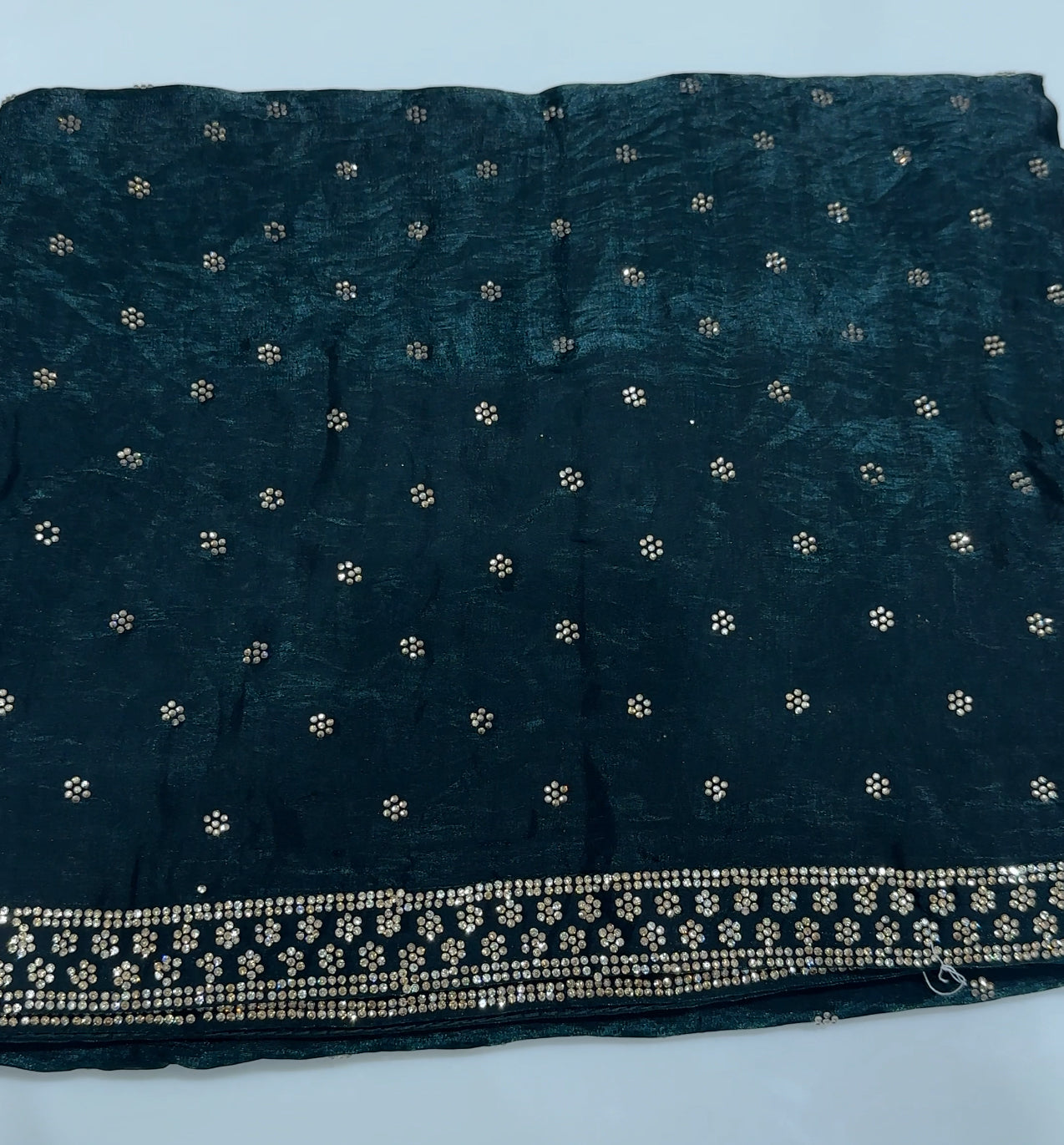VELVET ORGANZA SAREES - IHA 26345