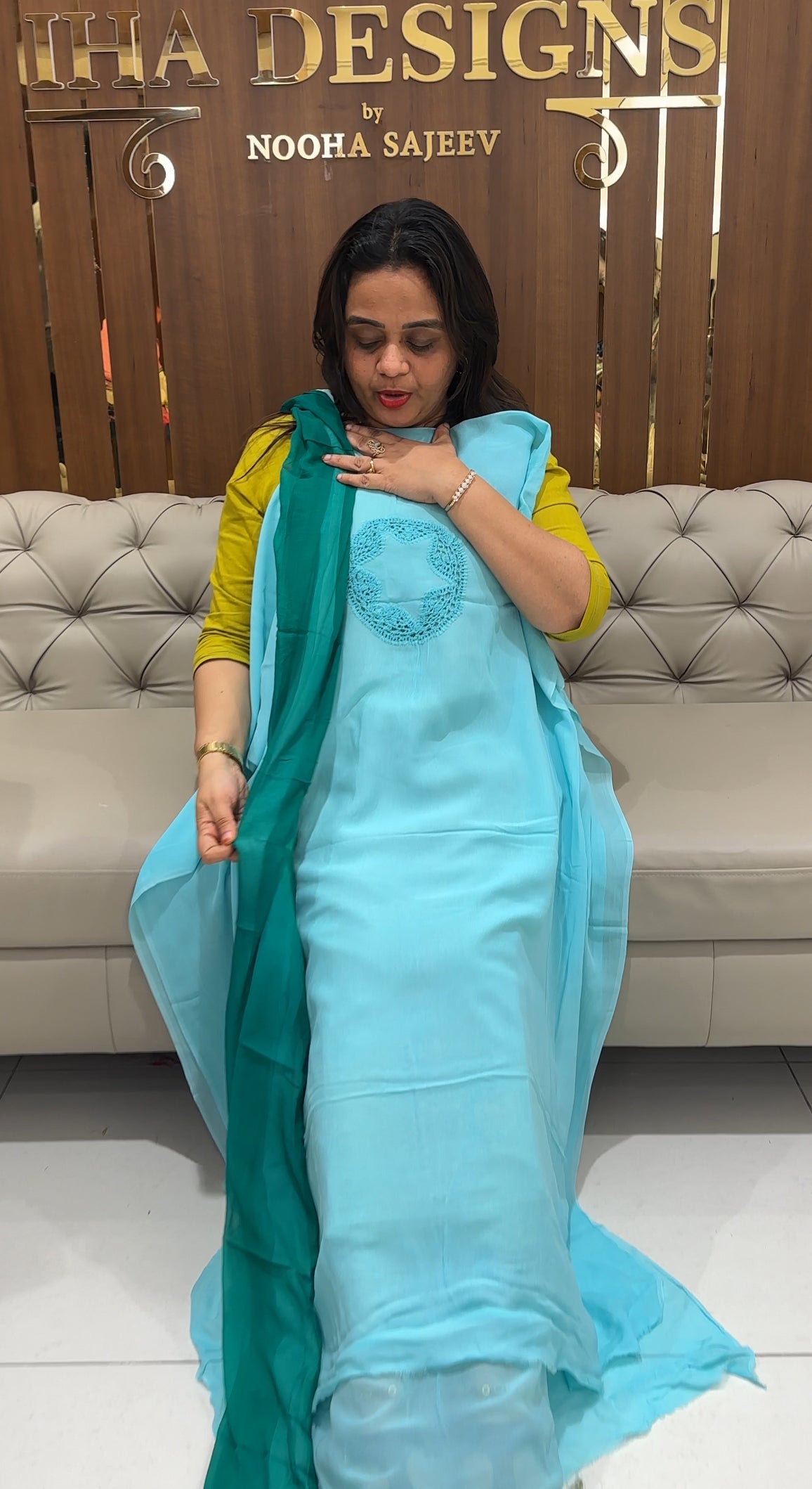 VISCOSE GEORGETTE UNSTITCHED SALWAR SUITS - IHA 23426