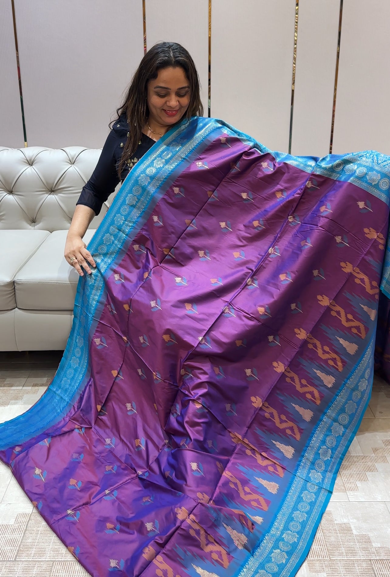 SEMI SILK SAREES - IHA 21284
