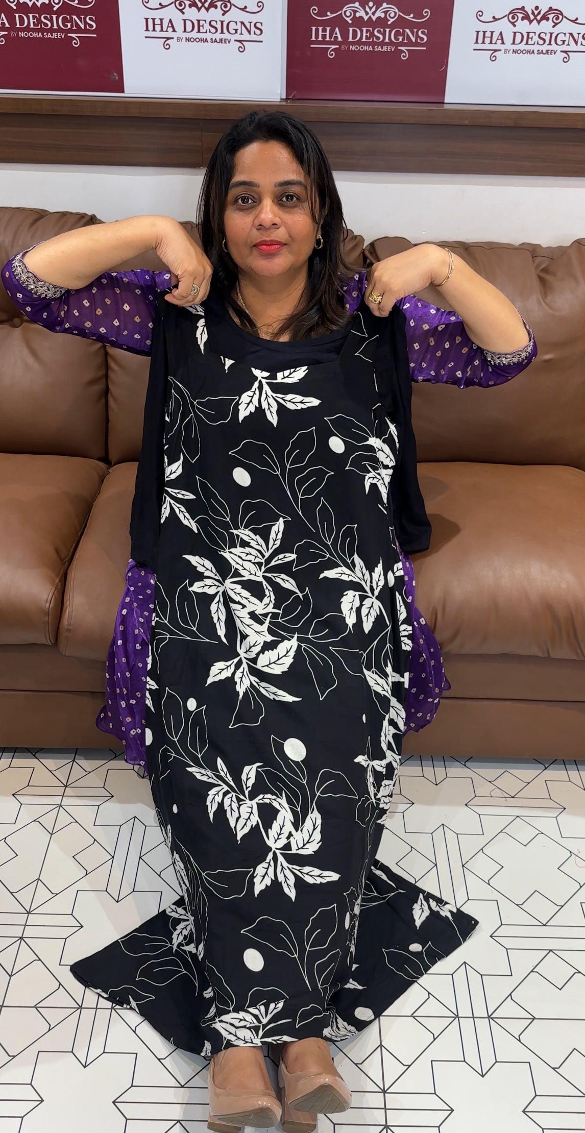 PRINTED LONG TOPS - IHA 25460