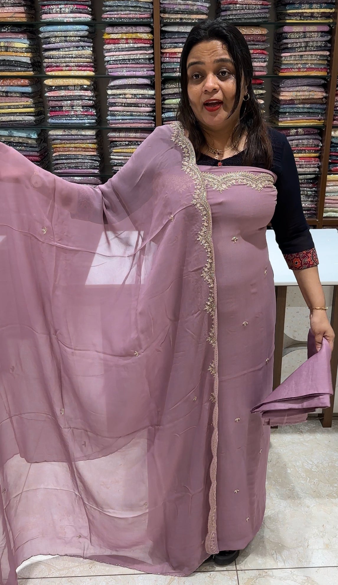 PREMIUM UNSTITCHED SALWAR SUITS - IHA 23040