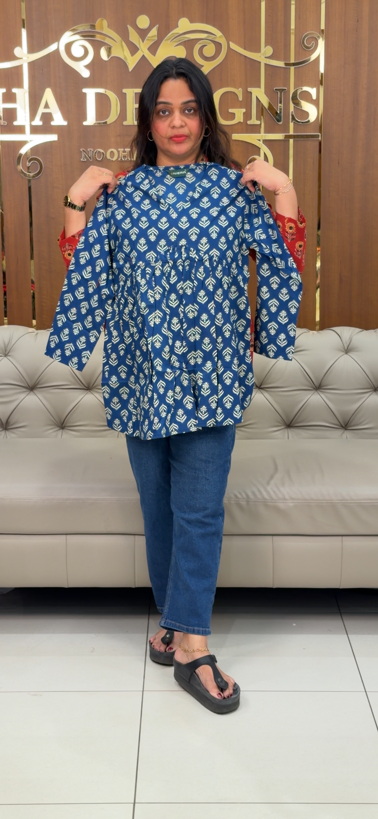 PRINTED SHORT TOPS - IHA 29399