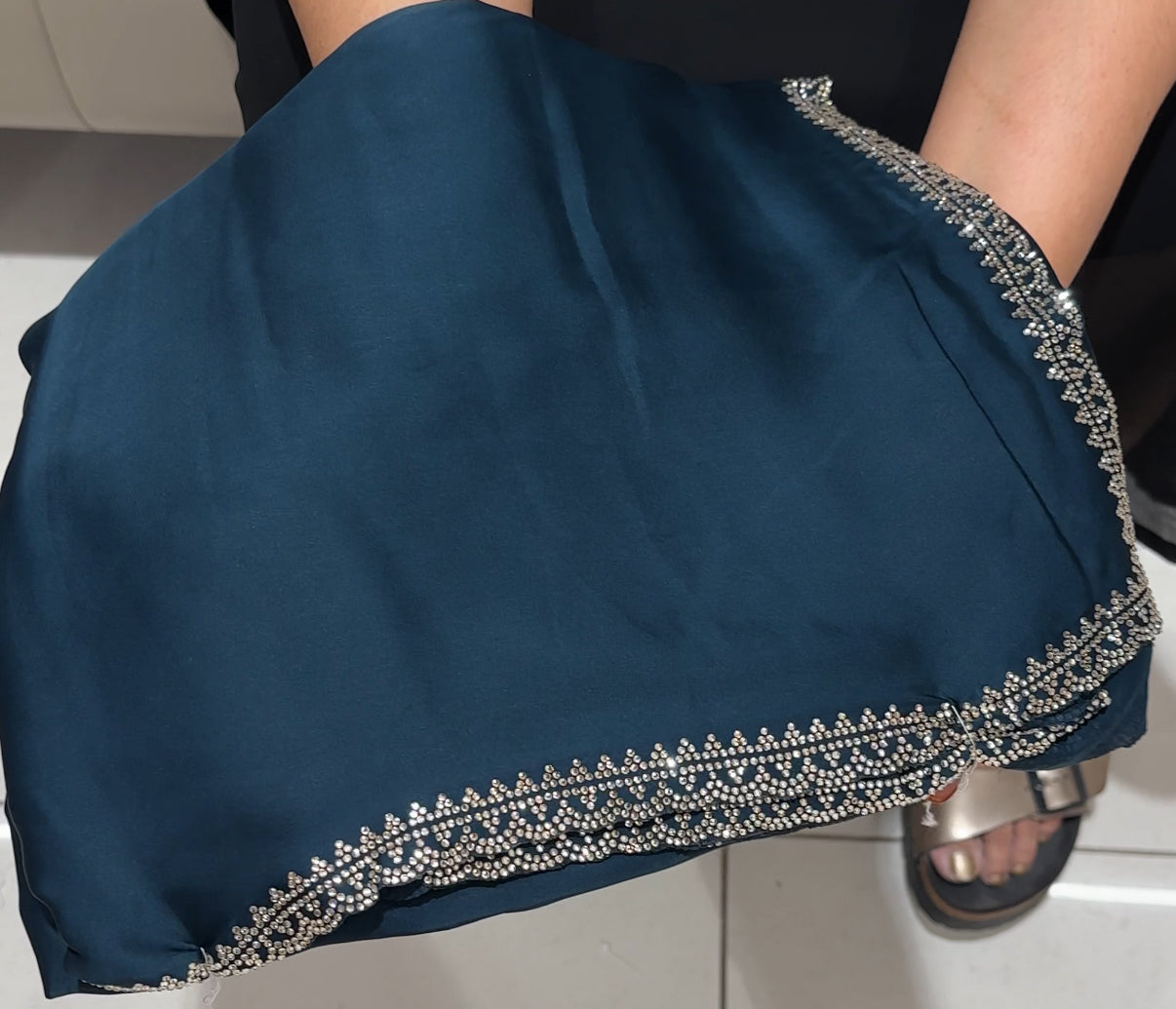 SATIN GEORGETTE SAREES - IHA 24192