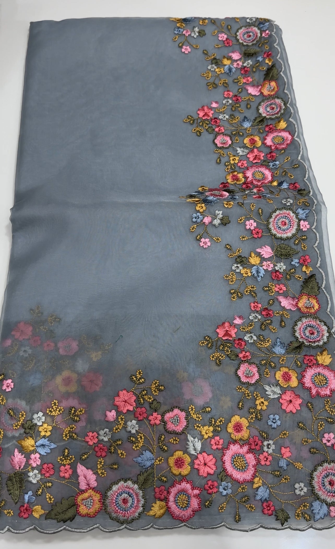 NYLON ORGANZA SAREES - IHA 27353