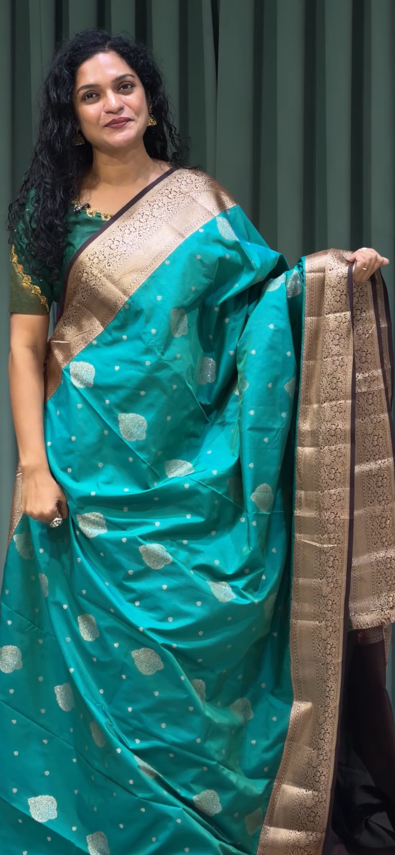 SEMI KANCHIPURAM SAREES - IHA 33491