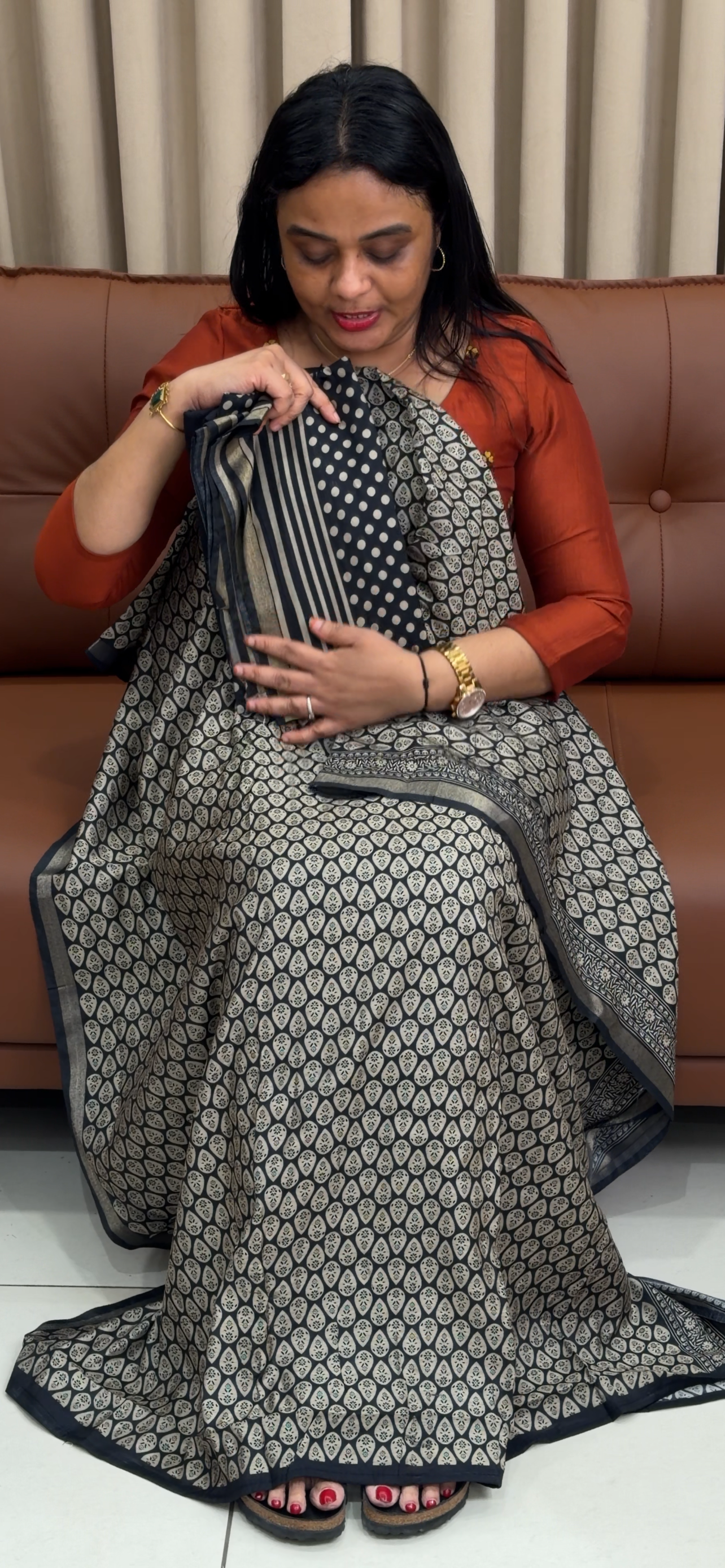 PRINTED SILK UNSTITCHED SALWAR SUITS - IHA 34321