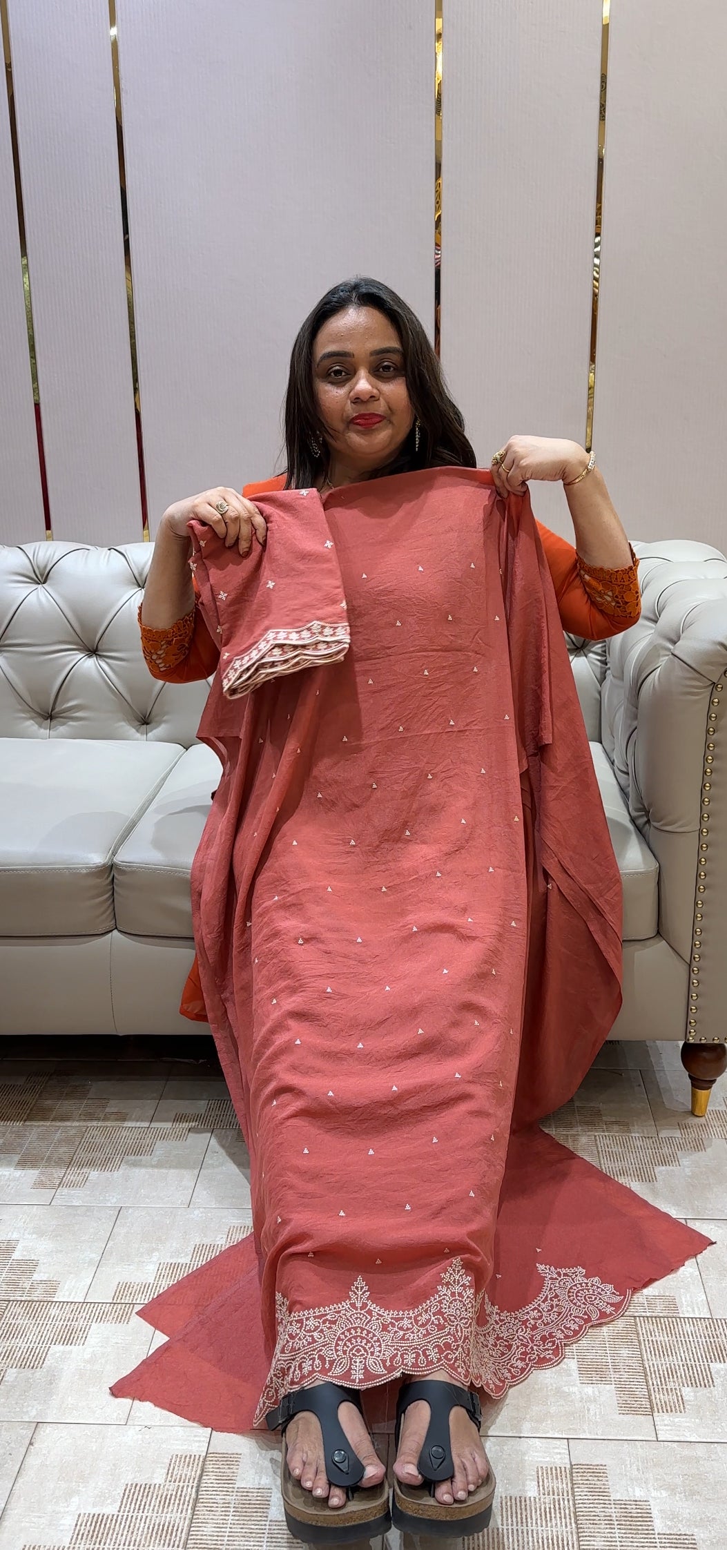 TISSUE UNSTITCHED SALWAR SUITS - IHA 24372