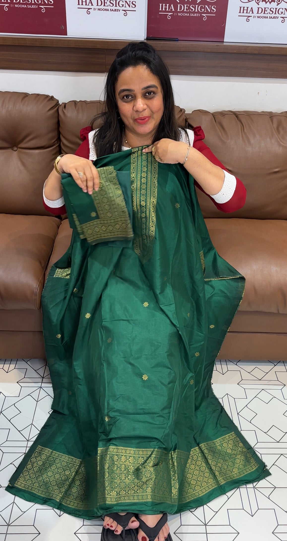 SEMI BANARASI UNSTITCHED SALWAR SUITS - IHA 27848