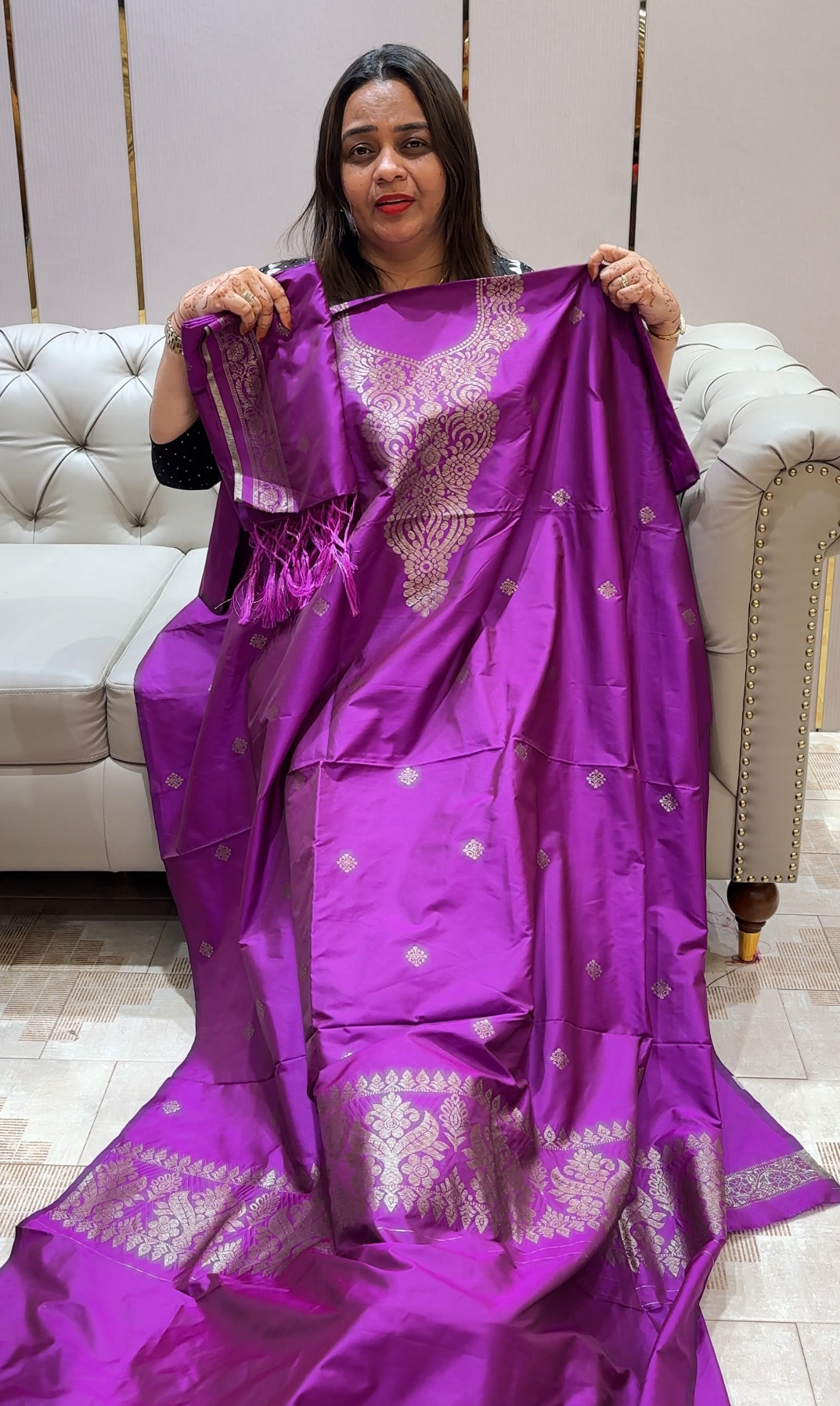 SEMI KATAN UNSTITCHED SALWAR SUITS - IHA 22032