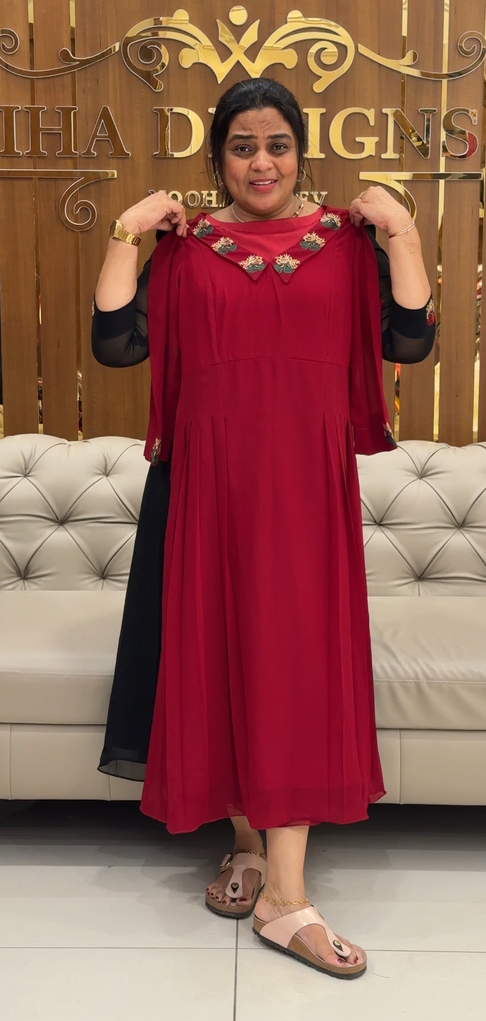 IHA'S IN-HOSE GEORGETTE ALINE TOPS - IHA 27616