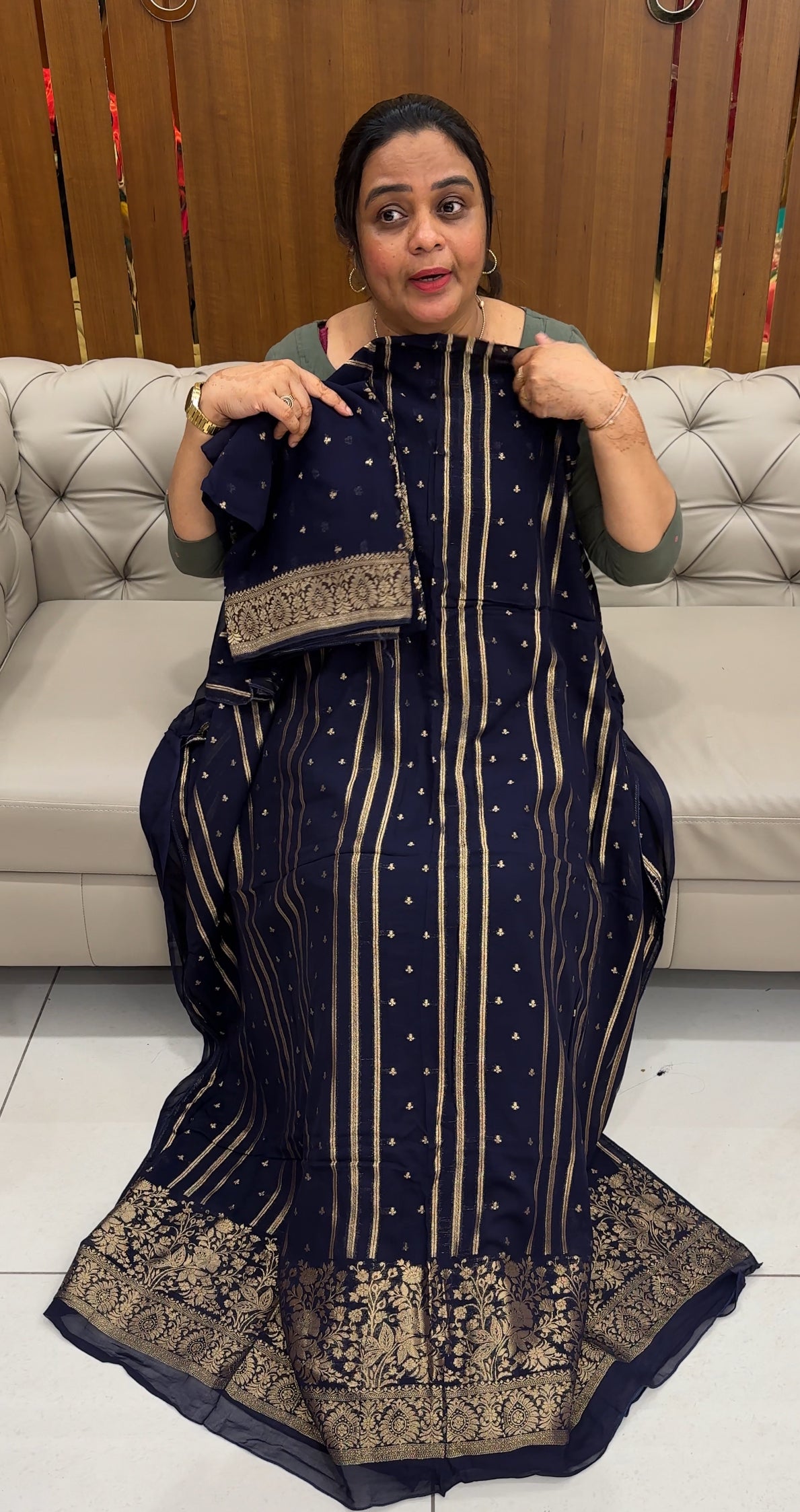 GEORGETTE BANARASI UNSTITCHED SALWAR SUITS - IHA 27617