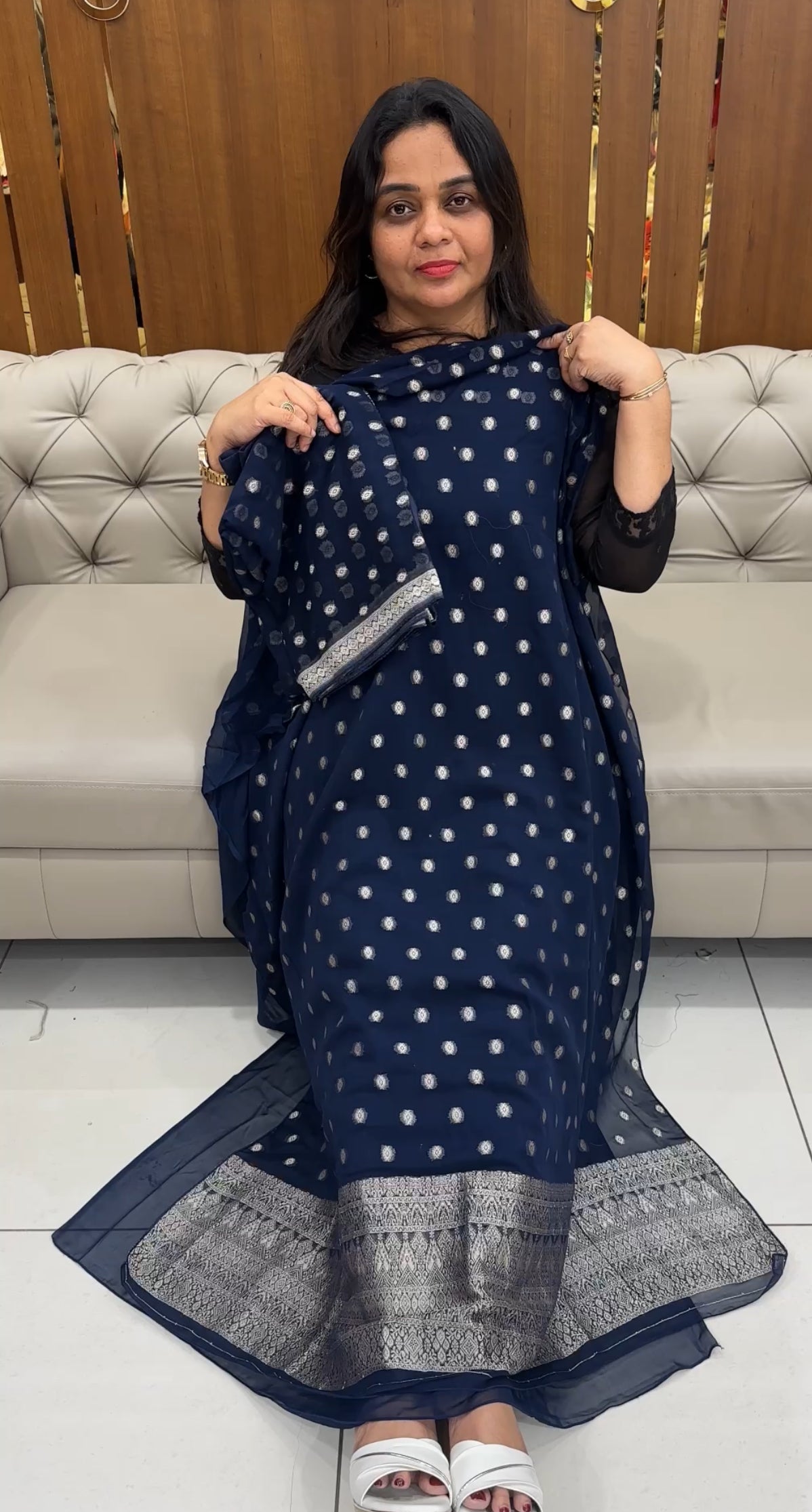 BANARASI UNSTITCHED SALWAR SUITS - IHA 28863