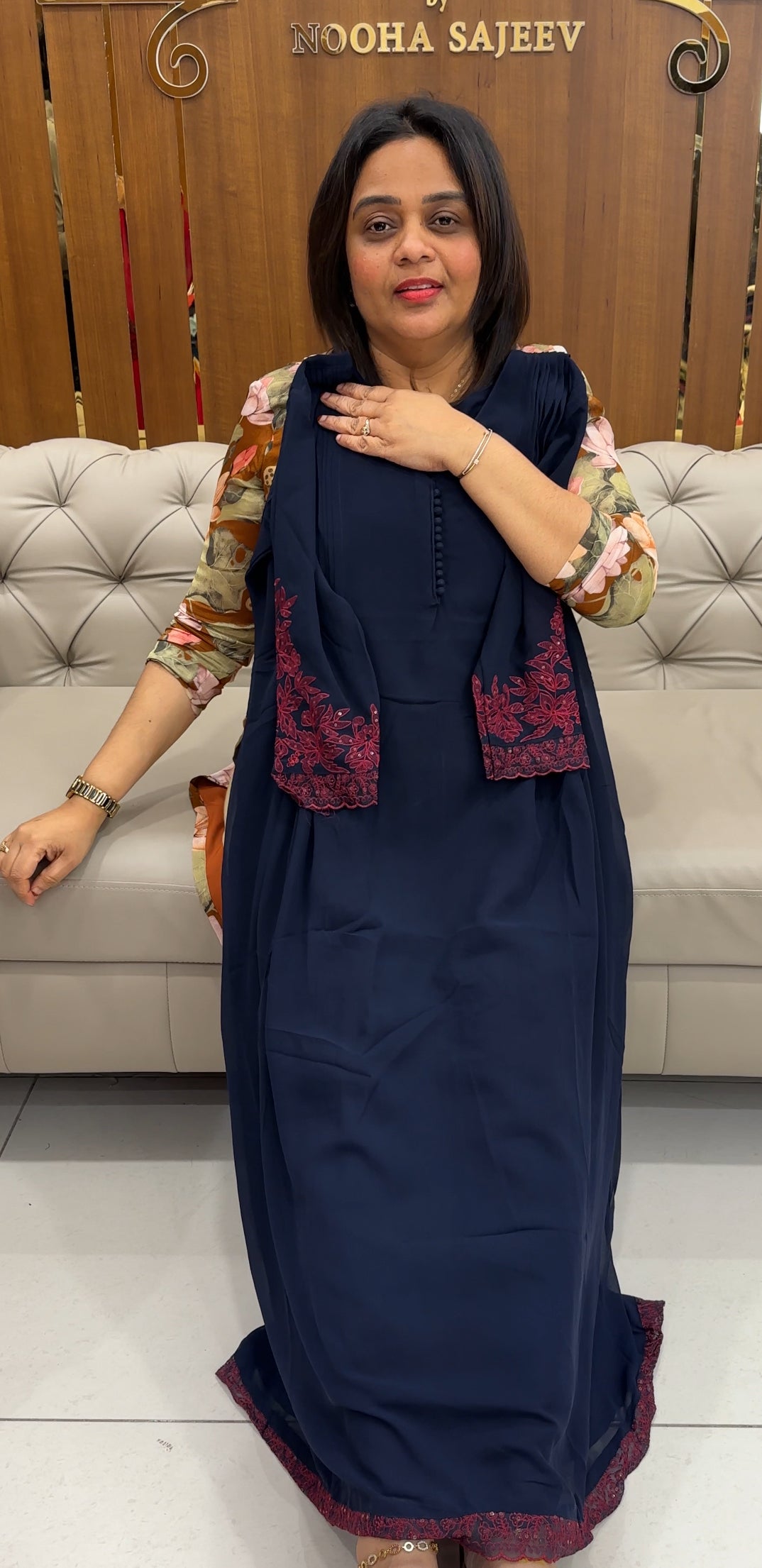 FAUX GEORGETTE ALINE TOPS - IHA 25325