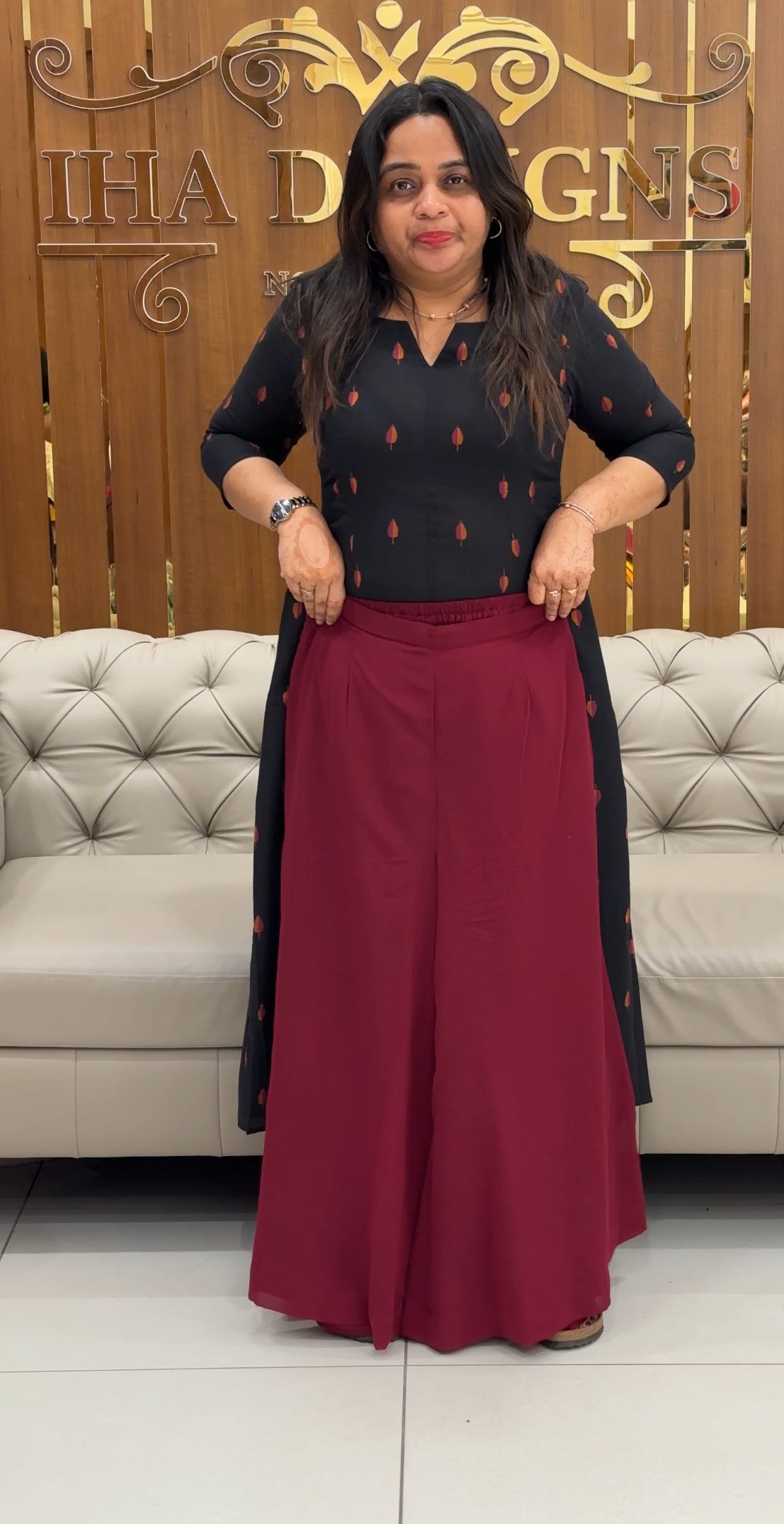IHA'S IN-HOUSE SKIRT PALAZZO - IHA 27588