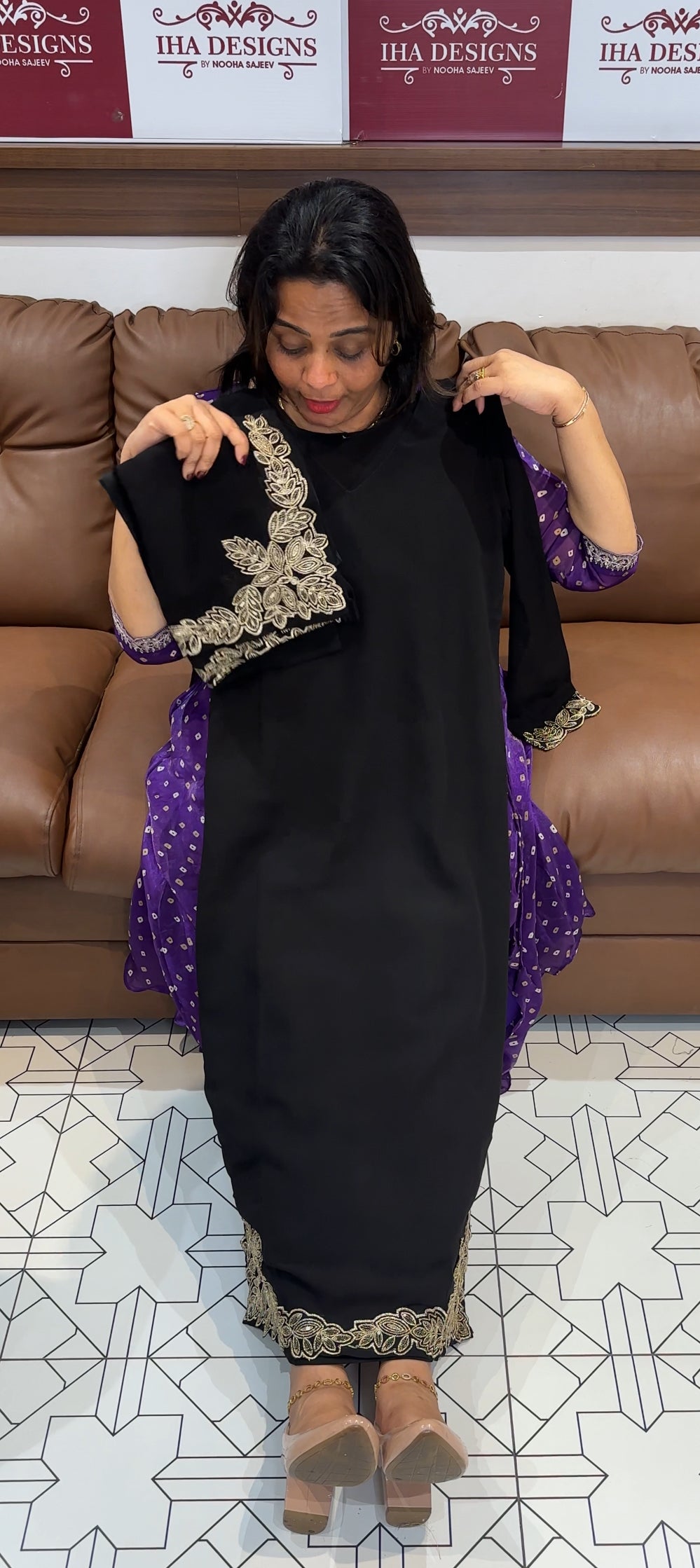 PARTY WEAR TOP, BOTTOM AND DUPATTA - IHA 25443
