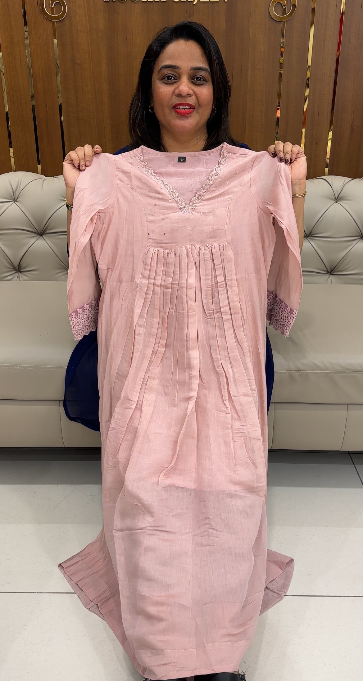 MALAI CHANDERI LONG TOPS - IHA 25863