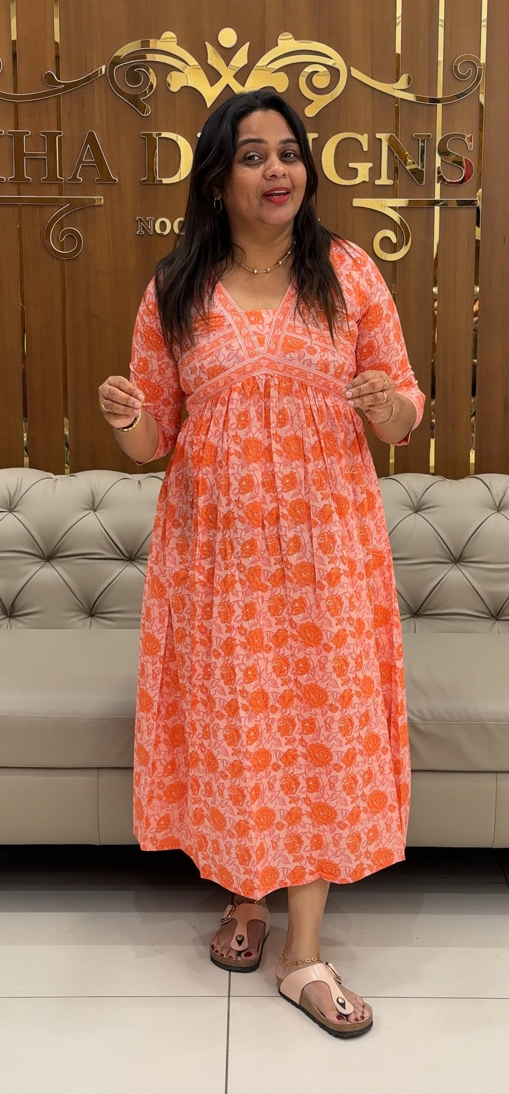 PRINTED COTTON ALINE TOPS - IHA 27590