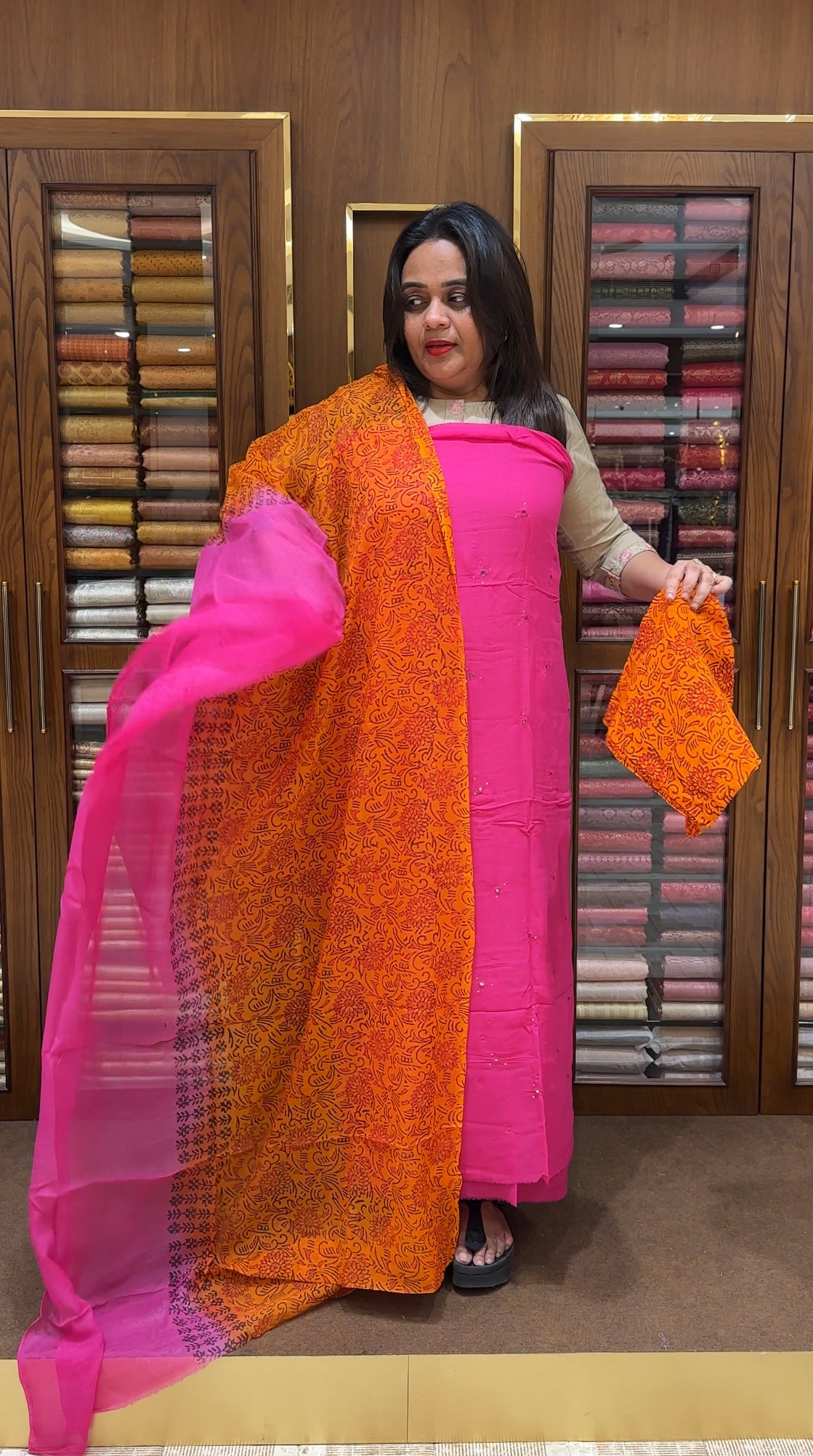 VISCOSE GEORGETTE UNSTITCHED SALWAR SUITS - IHA 23365